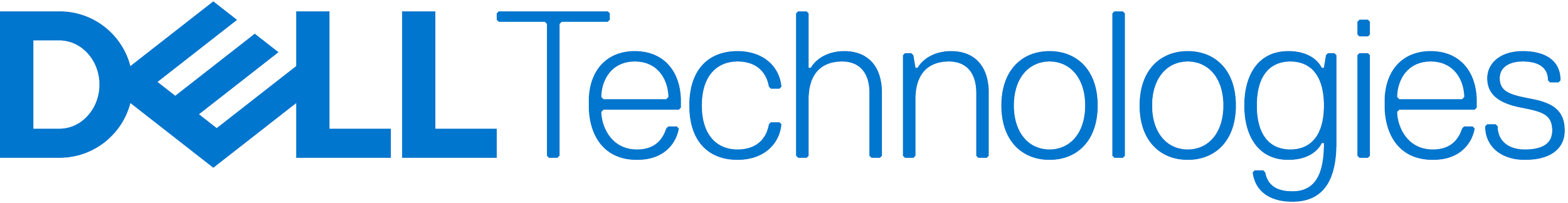 Dell Technologies logo with the company name written in blue text.