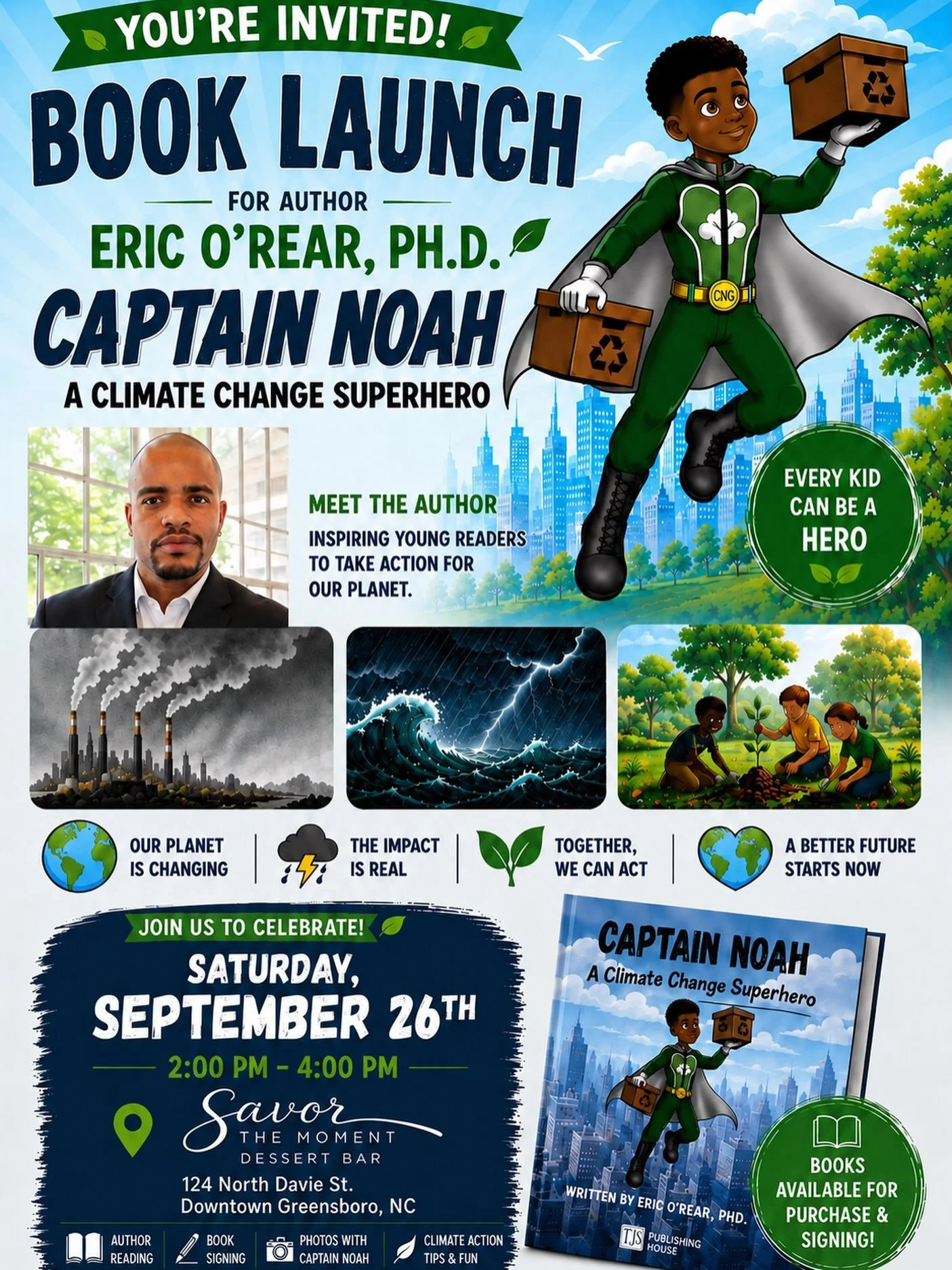 Update: The official book launch has been rescheduled for Saturday, September 26th at @savorthemomentdessertbar Please come out and support!!