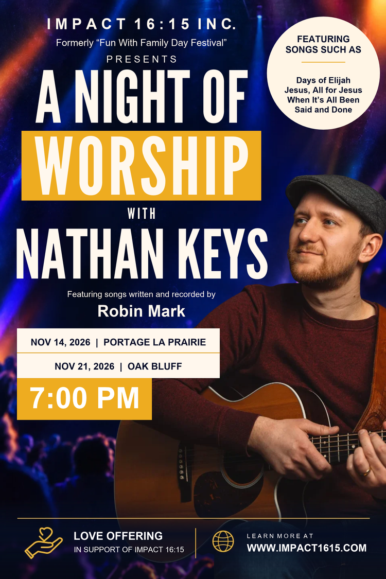 A Night of Worship with Nathan Keys — two Manitoba dates in November 2026