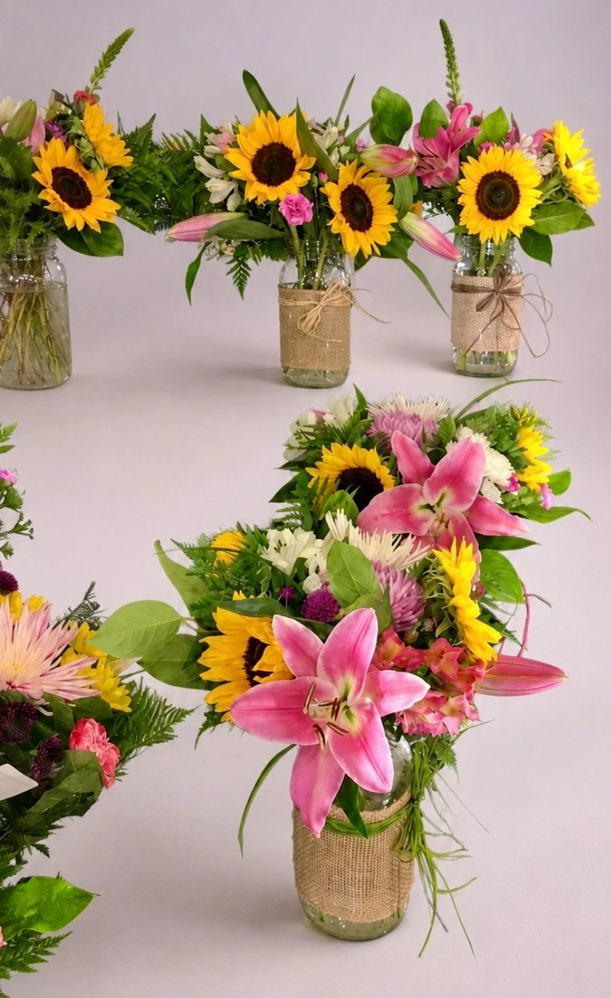 Fall Mason Jar Bouquets