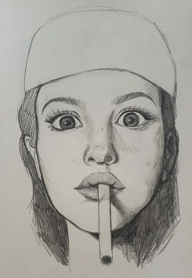 Caught, 2026
Pencil on paper, 5.5” x 8.5”
