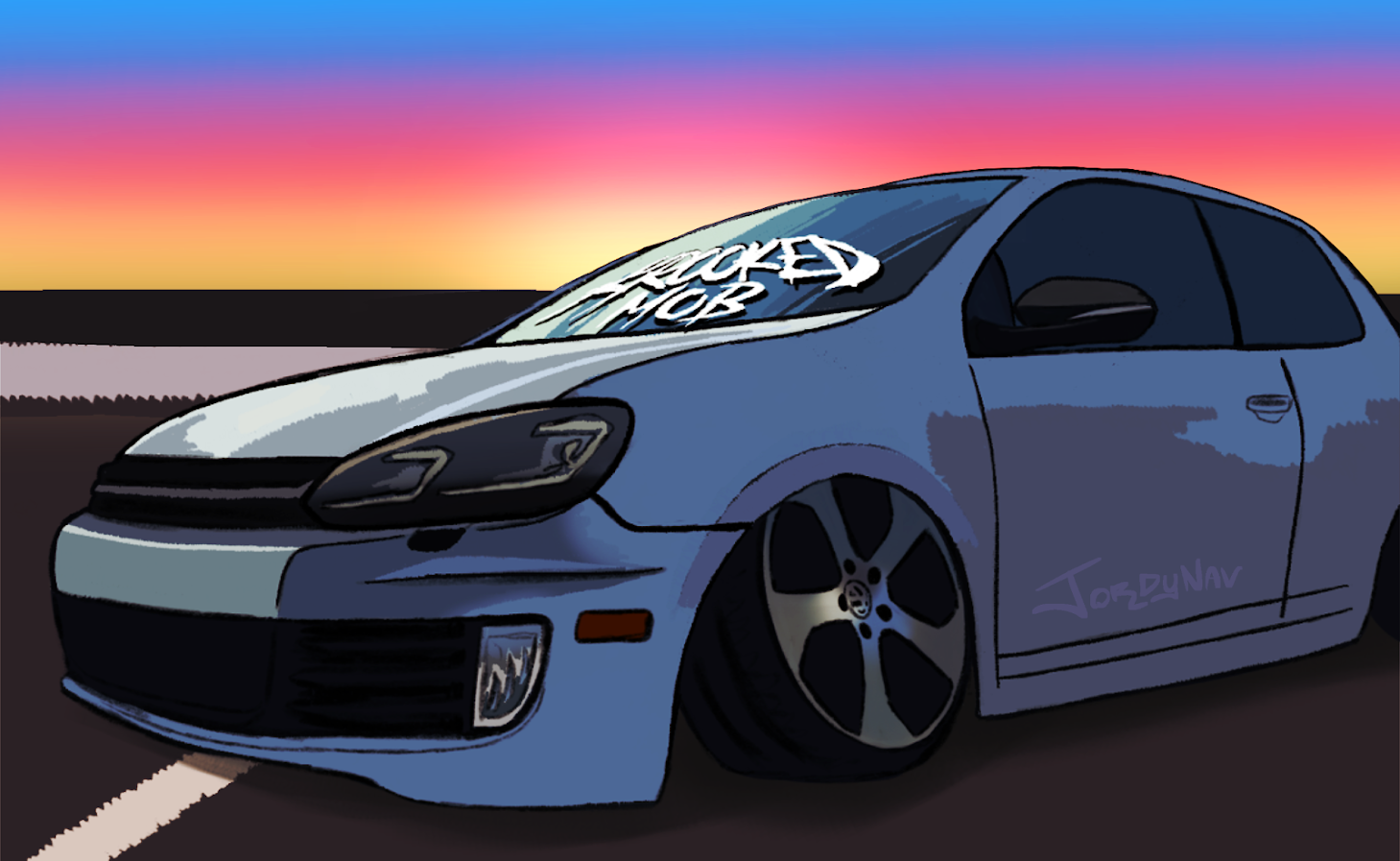 Custom Car Digital Graphic