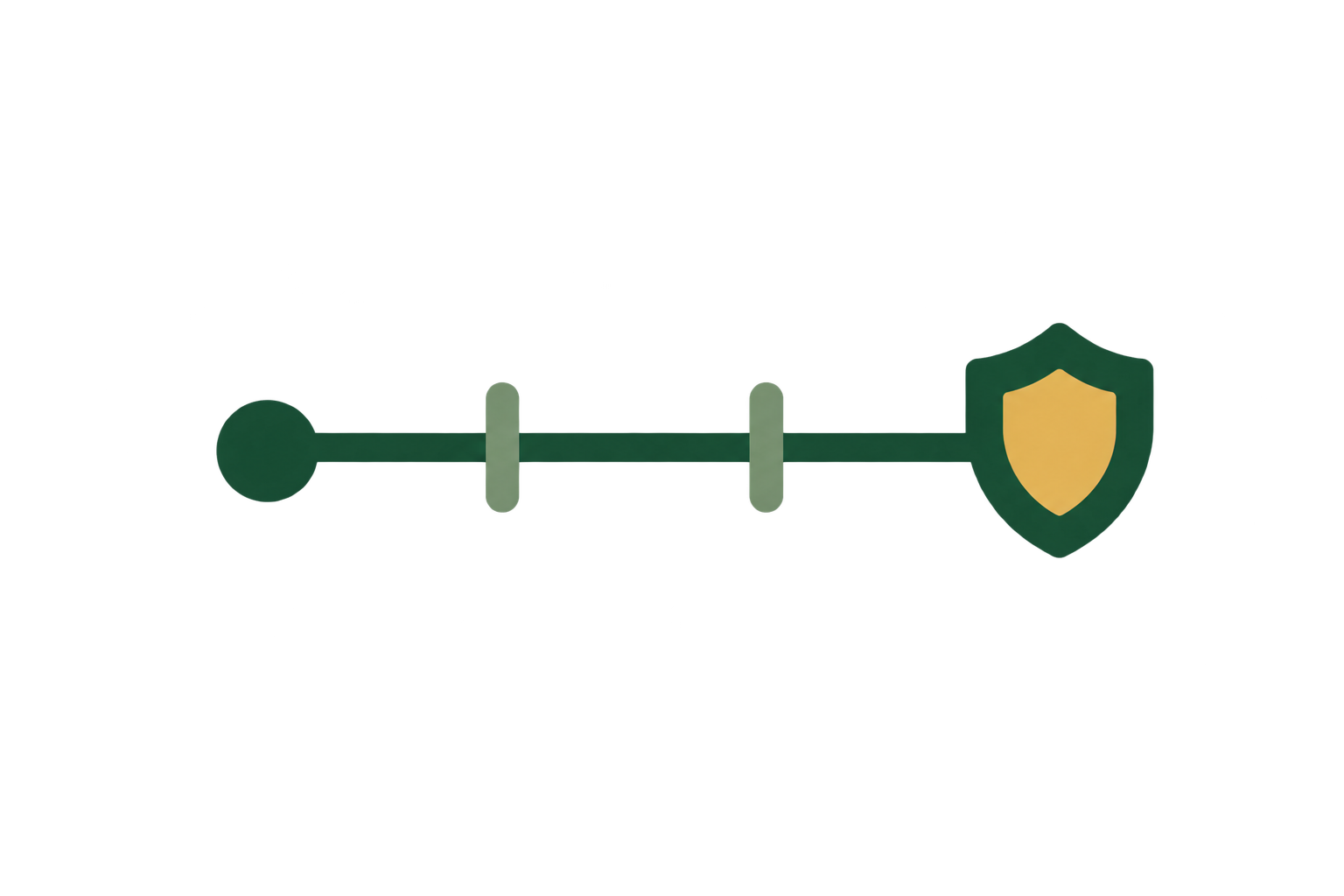 A digital illustration of a syringe with a shield emblem, representing healthcare or vaccination security.