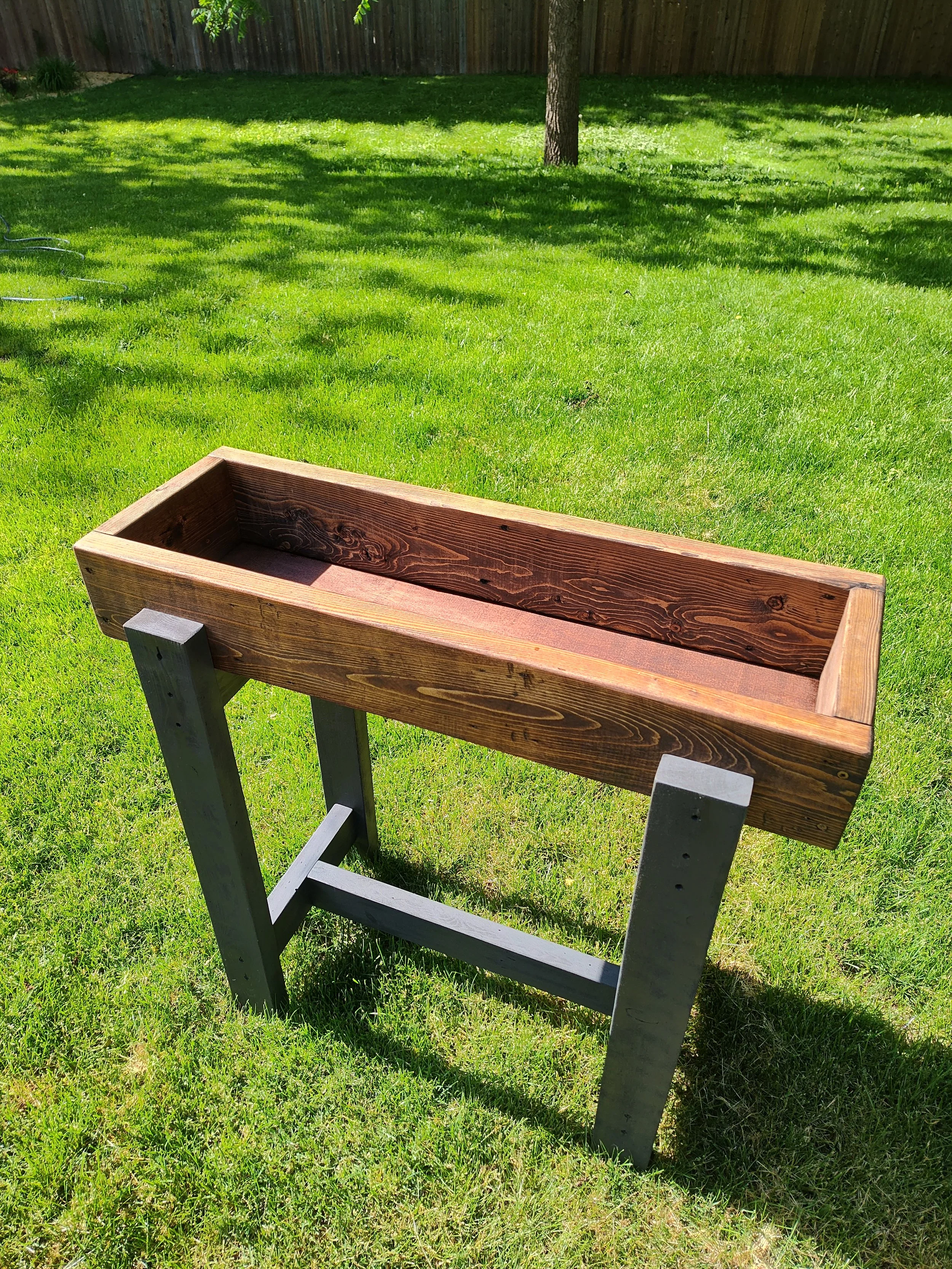 Raised Wooden Planter Box