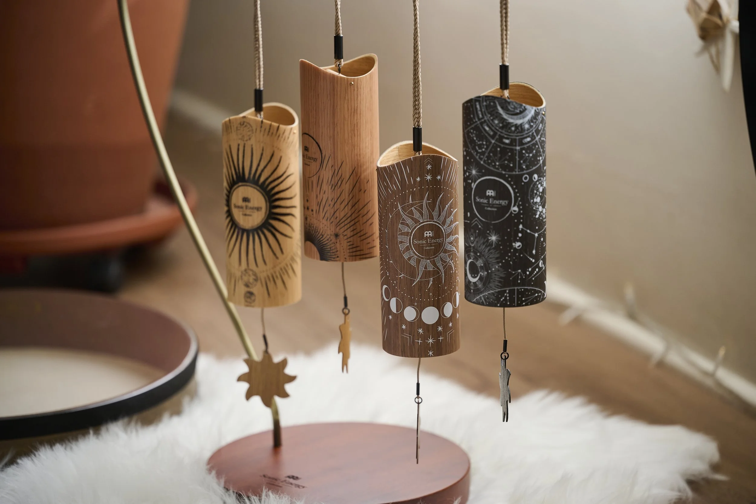 MEINL Sonic Energy Cosmic Bamboo Chime Set 4 pcs with Stand
