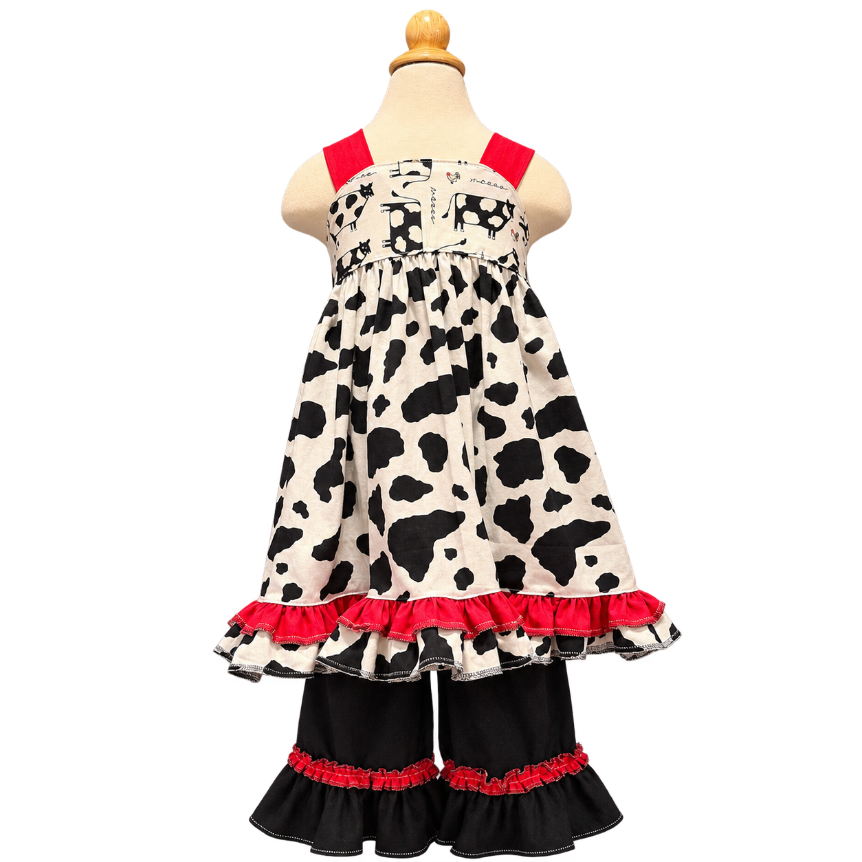 Little Moo Open-Back Ruffle Set (4T Only)
