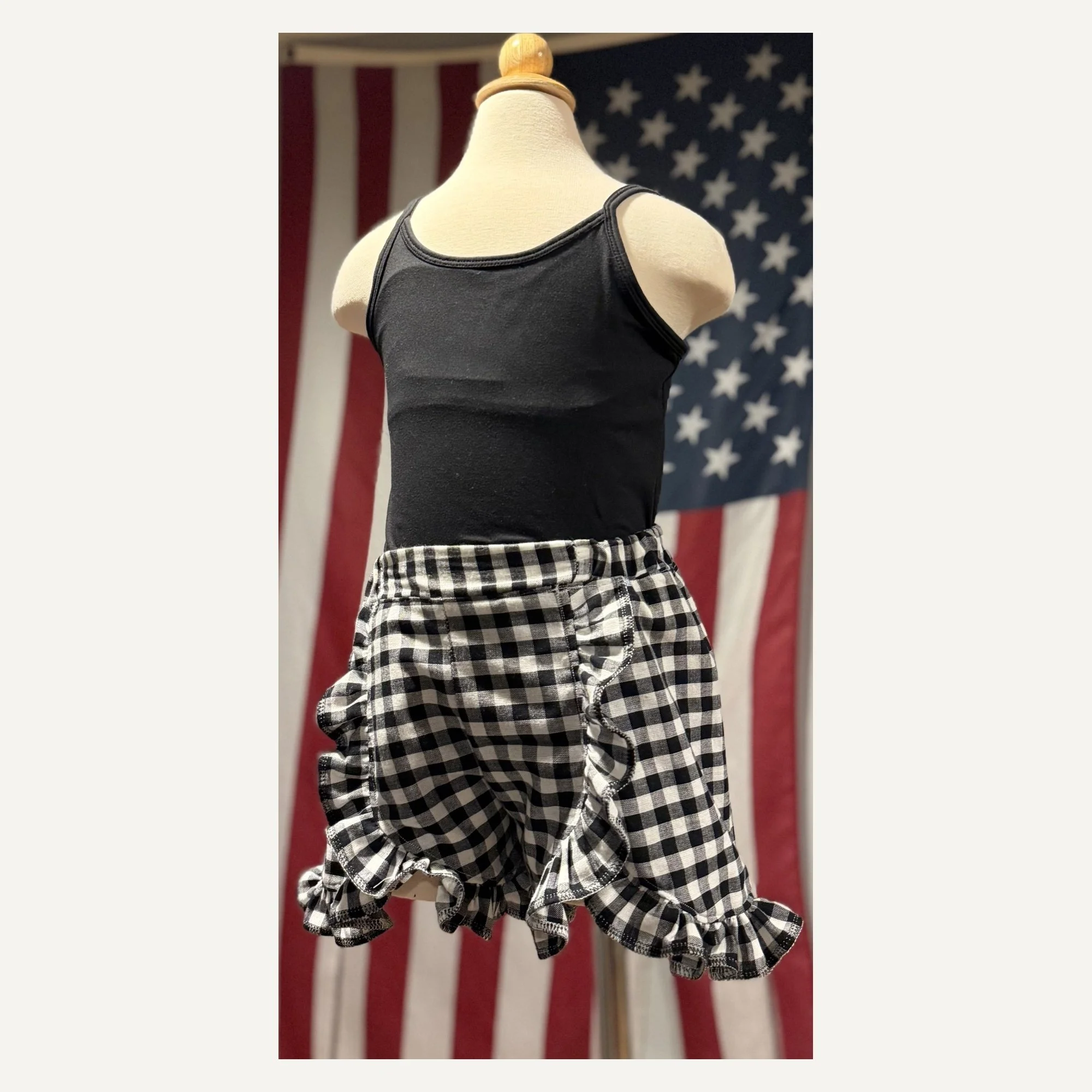 Harmony's Gingham Ruffle Shorts