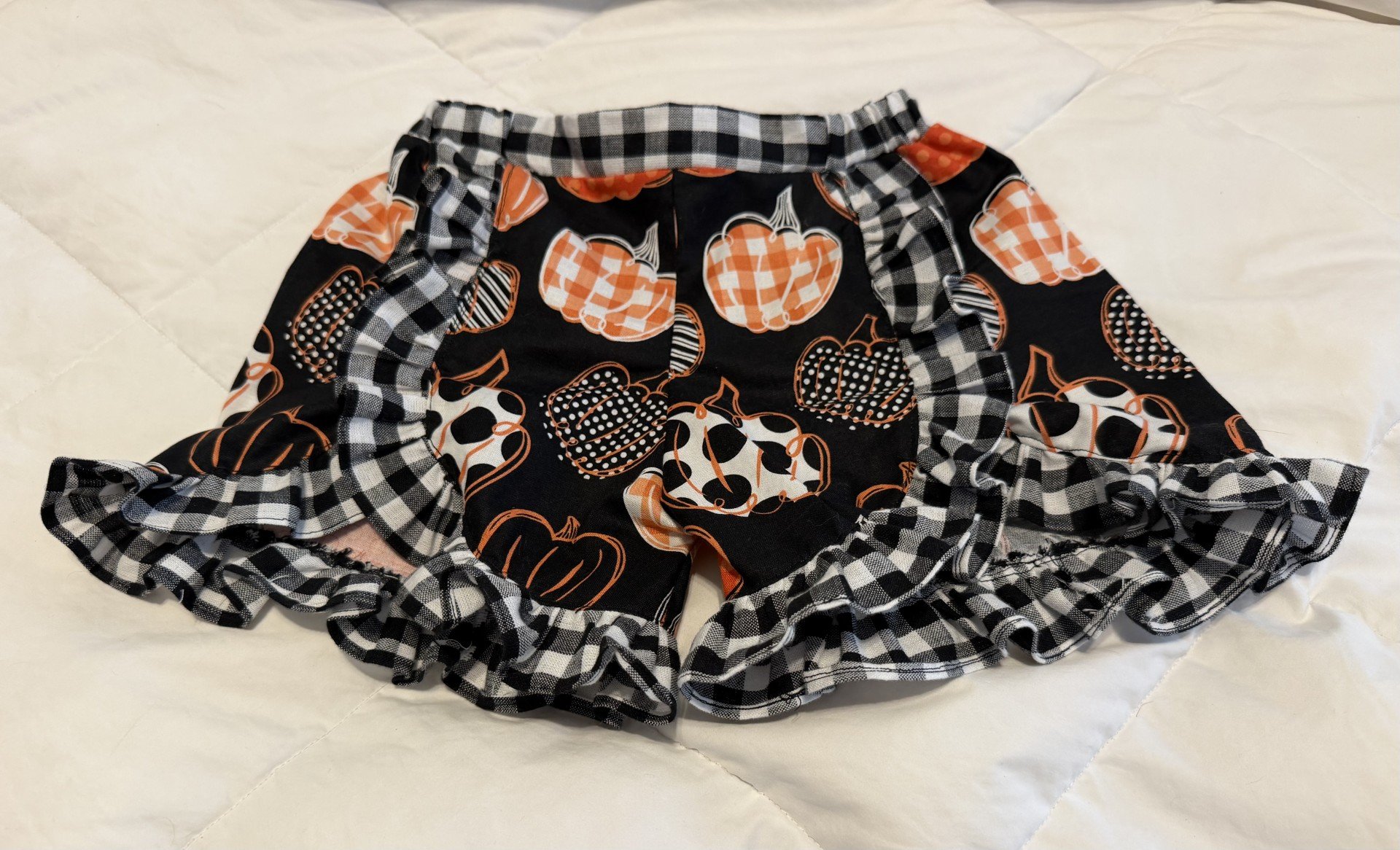 Harmony's ruffled shorts - Pumpkin - 4T