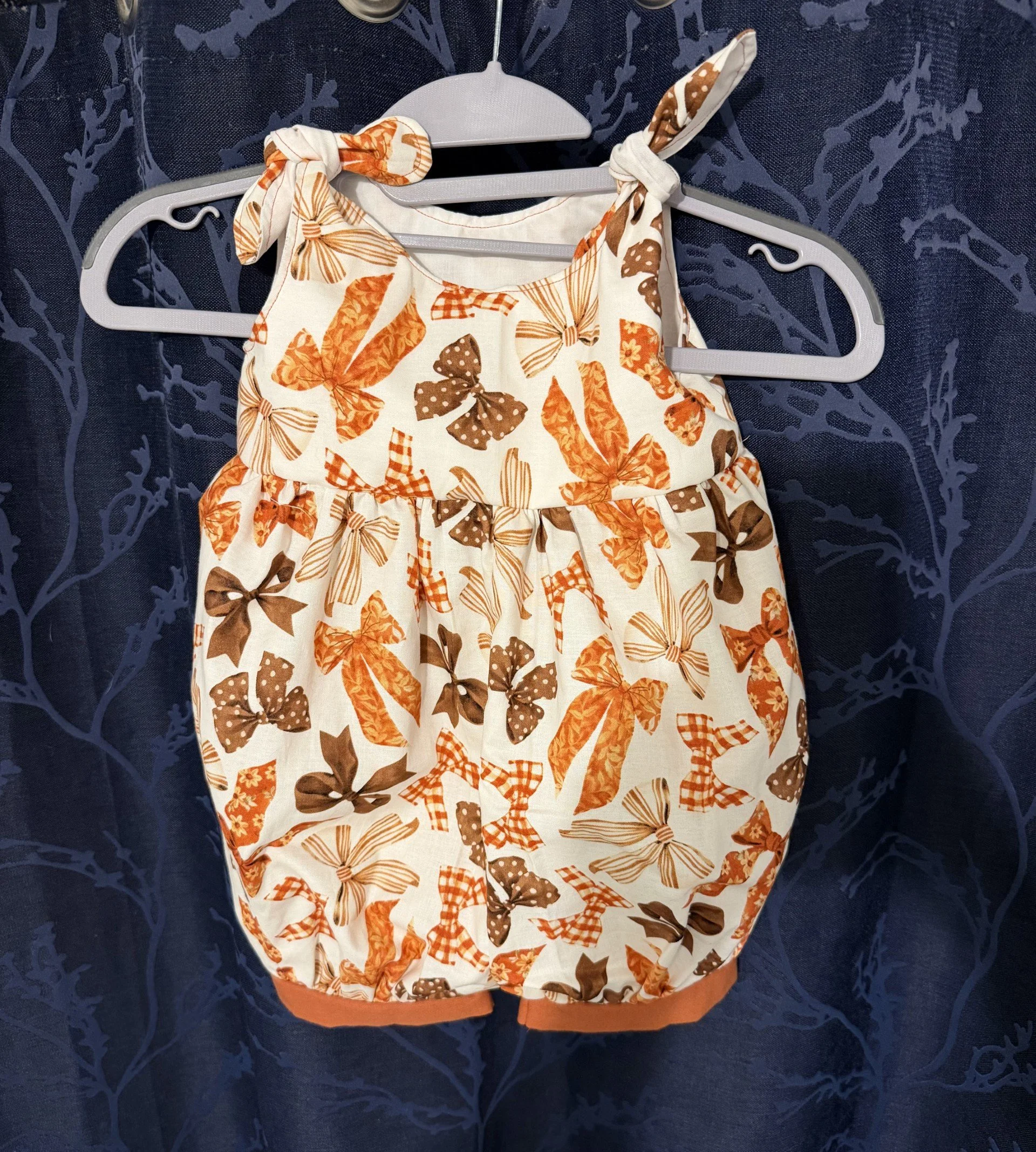 Tie Romper - Fall Bows