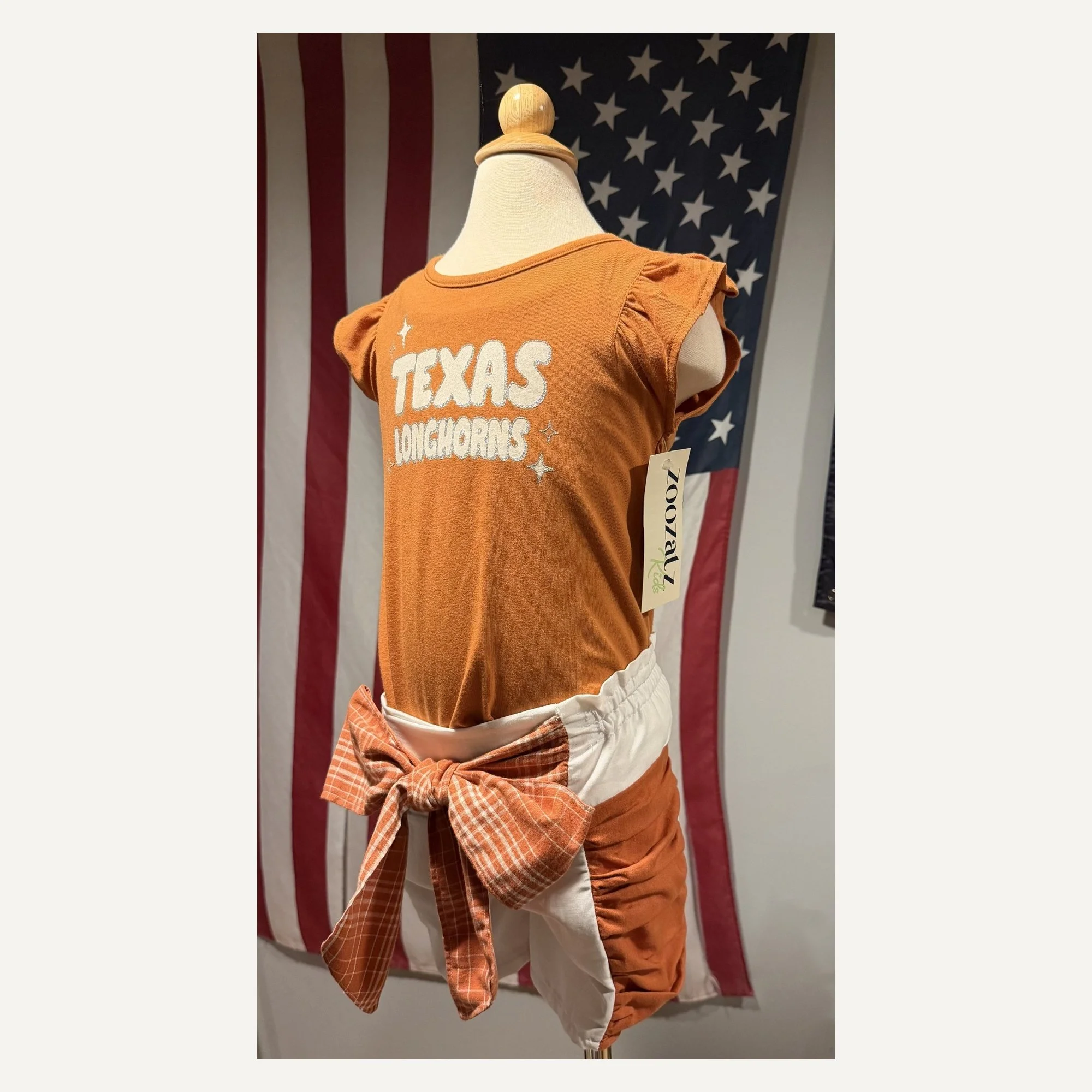 Burnt Orange Bow Shorts