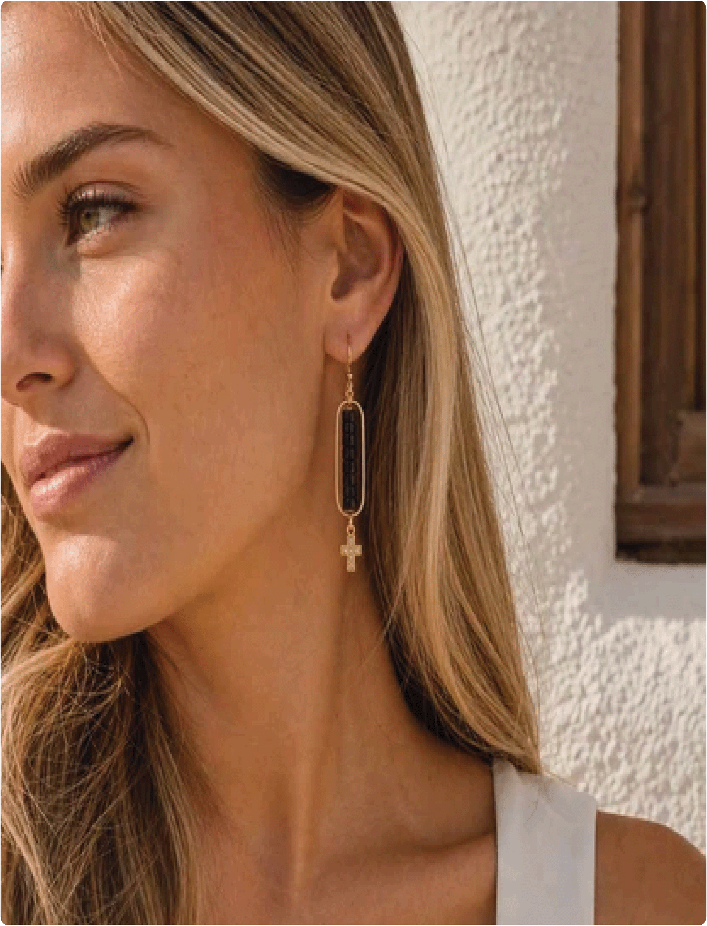 Black Onyx Golden Cross Drop Earrings – Barse Jewelry-3.png