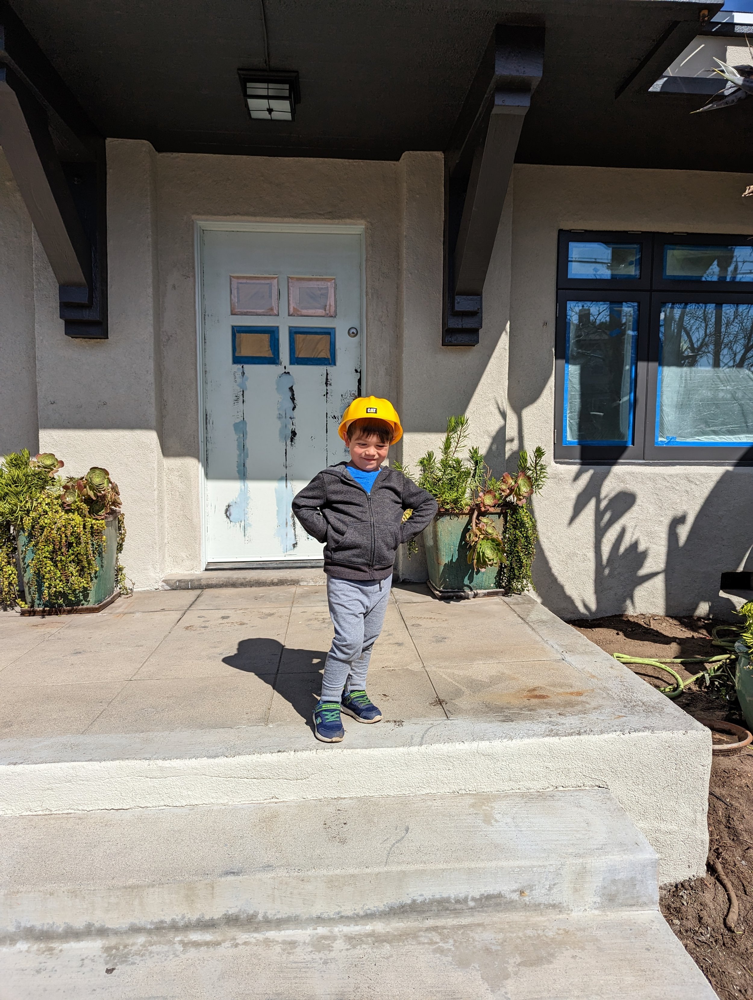 Young visitor at a Balboa Built residential construction project in San Diego.
