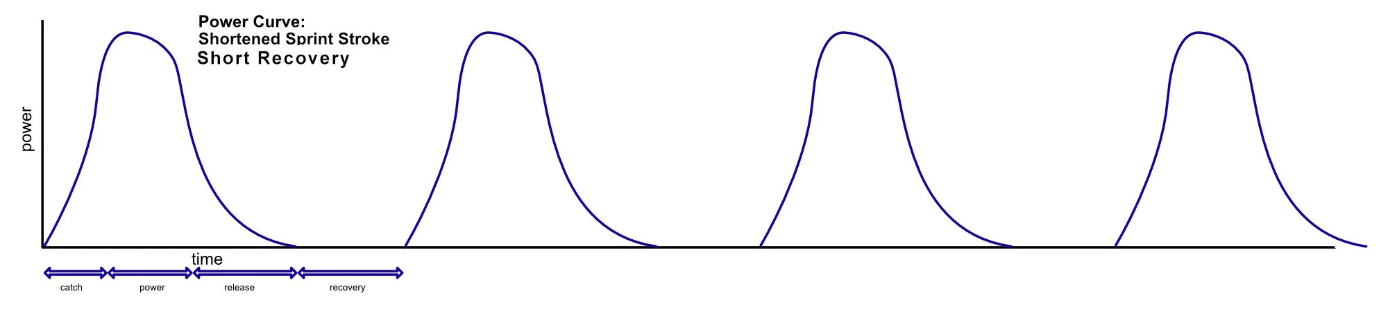 graph showing 4 paddle strokes with shorter recovery time between strokes