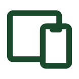 Icono de una pantalla y un teléfono móvil