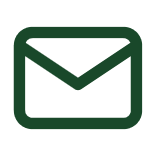 Ícono de sobre de correo en color verde