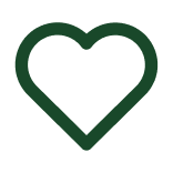 Corazón vacío en color verde
