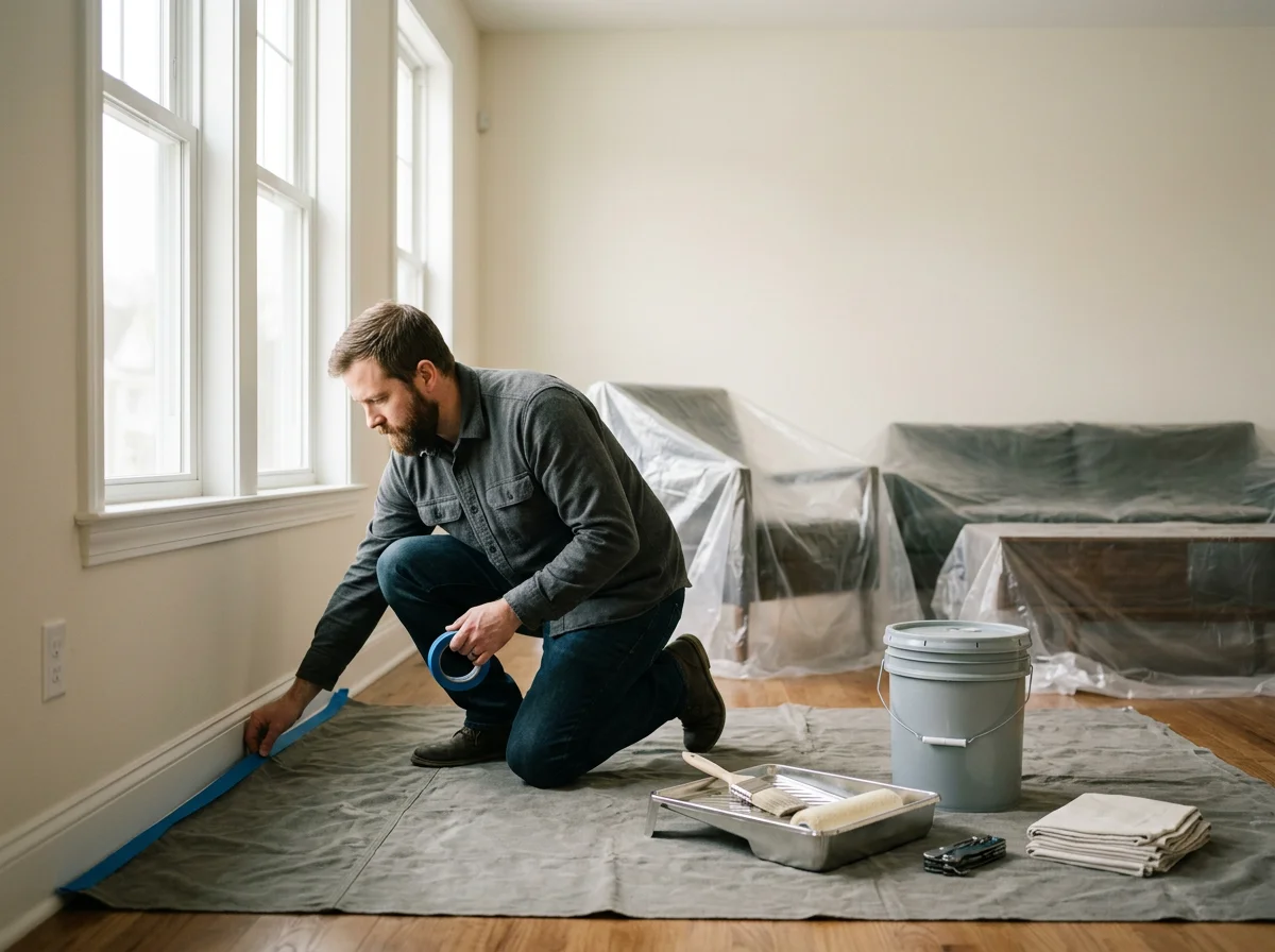 pro painter setting up a lr paint job