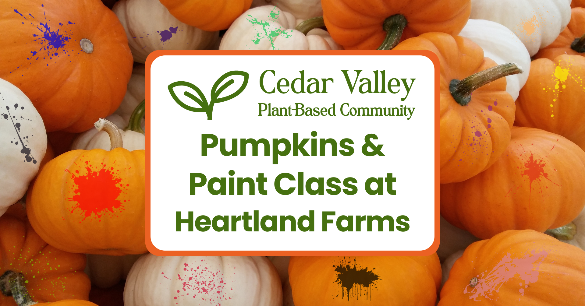 Pumpkins &amp; Paint Class