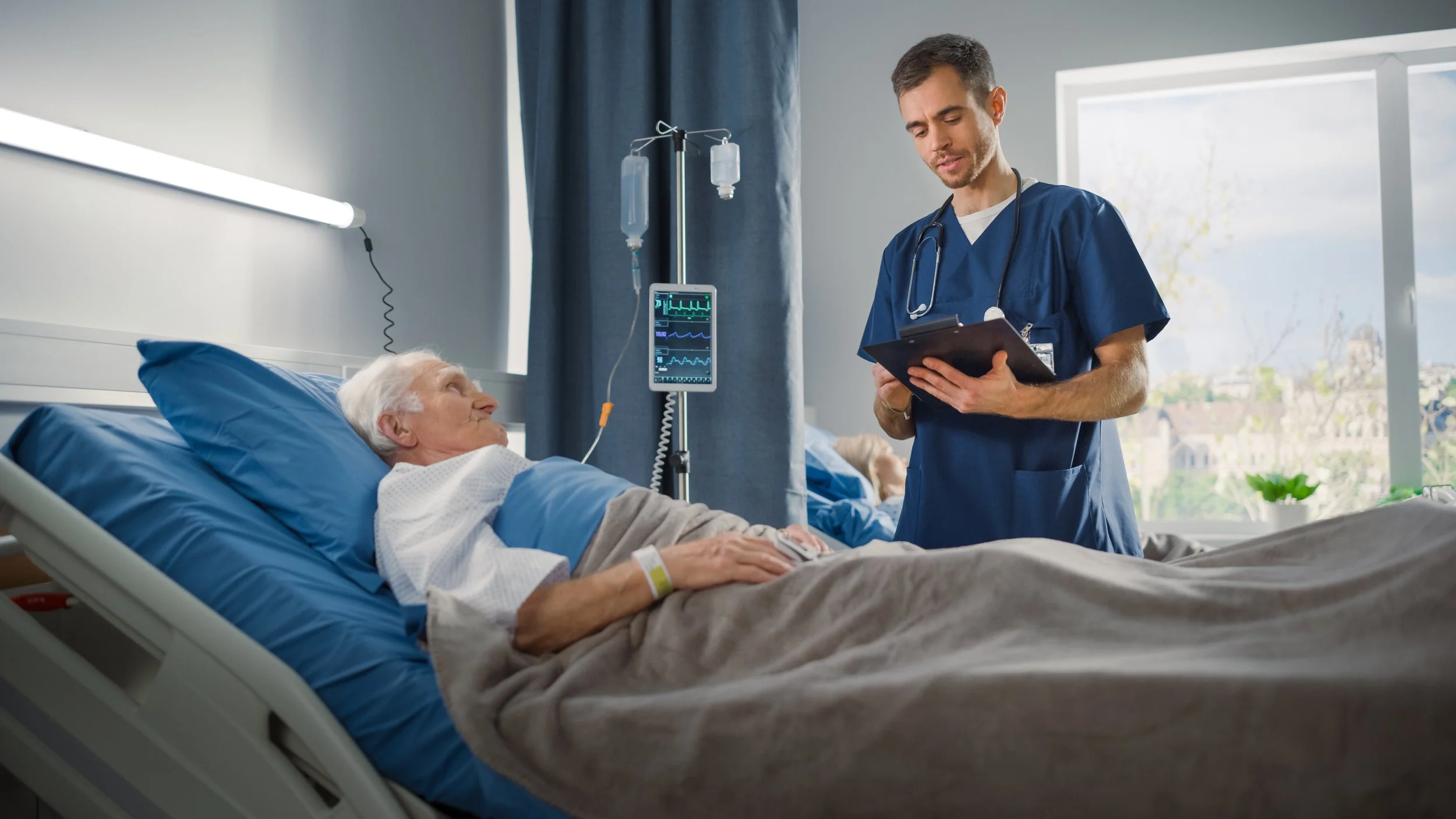 How does virtual clinician coverage reduce ER transfers?