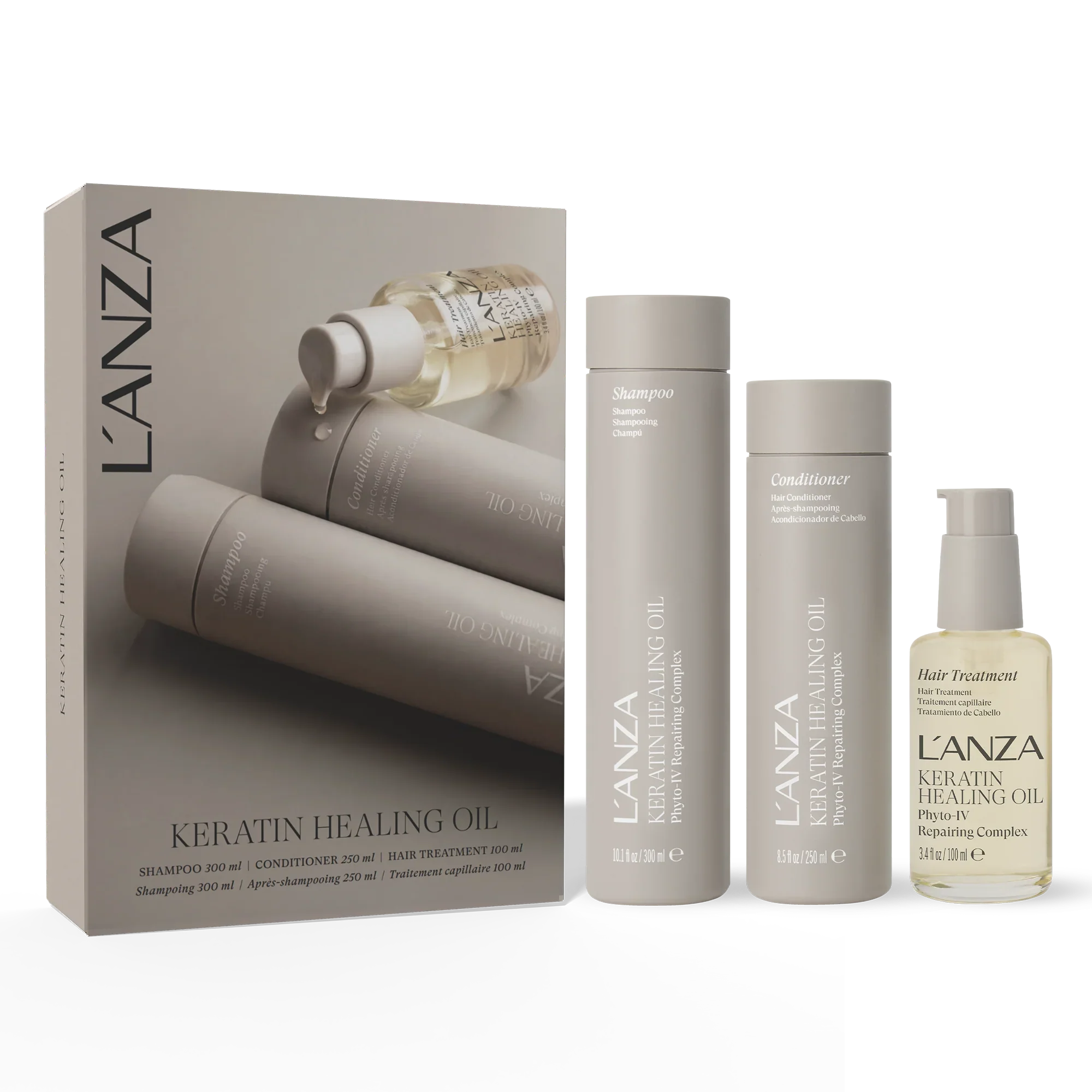 L'anza Keratin Healing Oil Holiday Trio