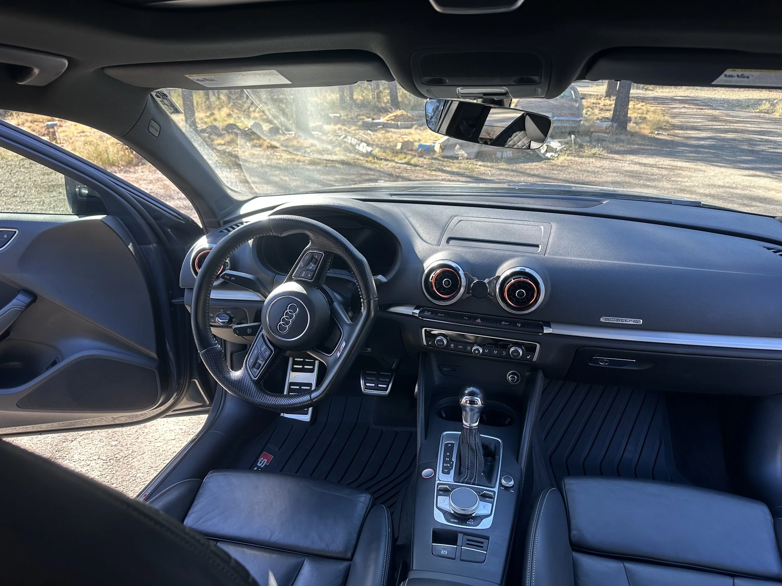 Clean Audi S3 dash and door.