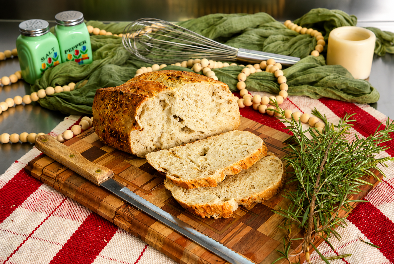 Rosemary Garlic Sourdough Loaf