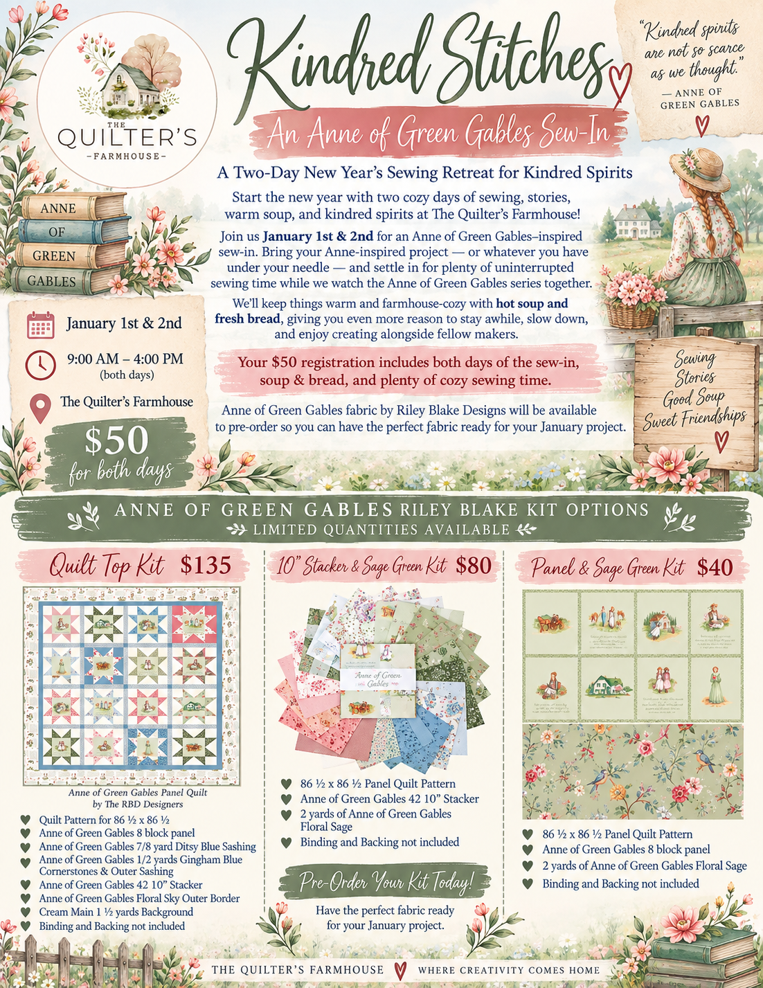 Kindred Stitches: An Anne of Green Gables Sew-In