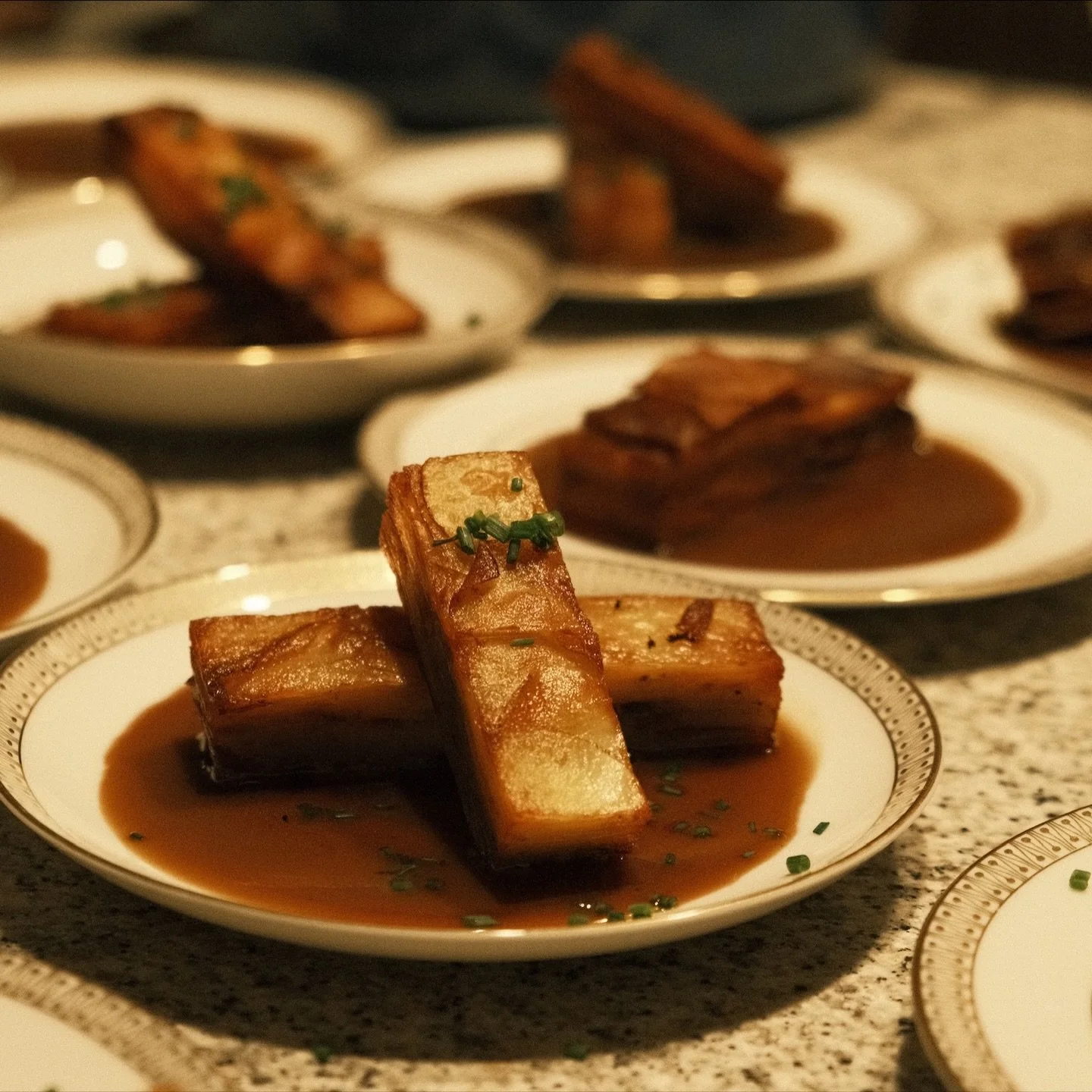🔍 10.16 HAGO Classics Highlights - Pav&eacute;

🥔 Second Course 🥔
A crowd favorite and dare we say the biggest &ldquo;labor of love&rdquo; dish HAGO has done.

Potatoes are sliced thinly and soaked in an herbaceous  cream. The potatoes are then sh
