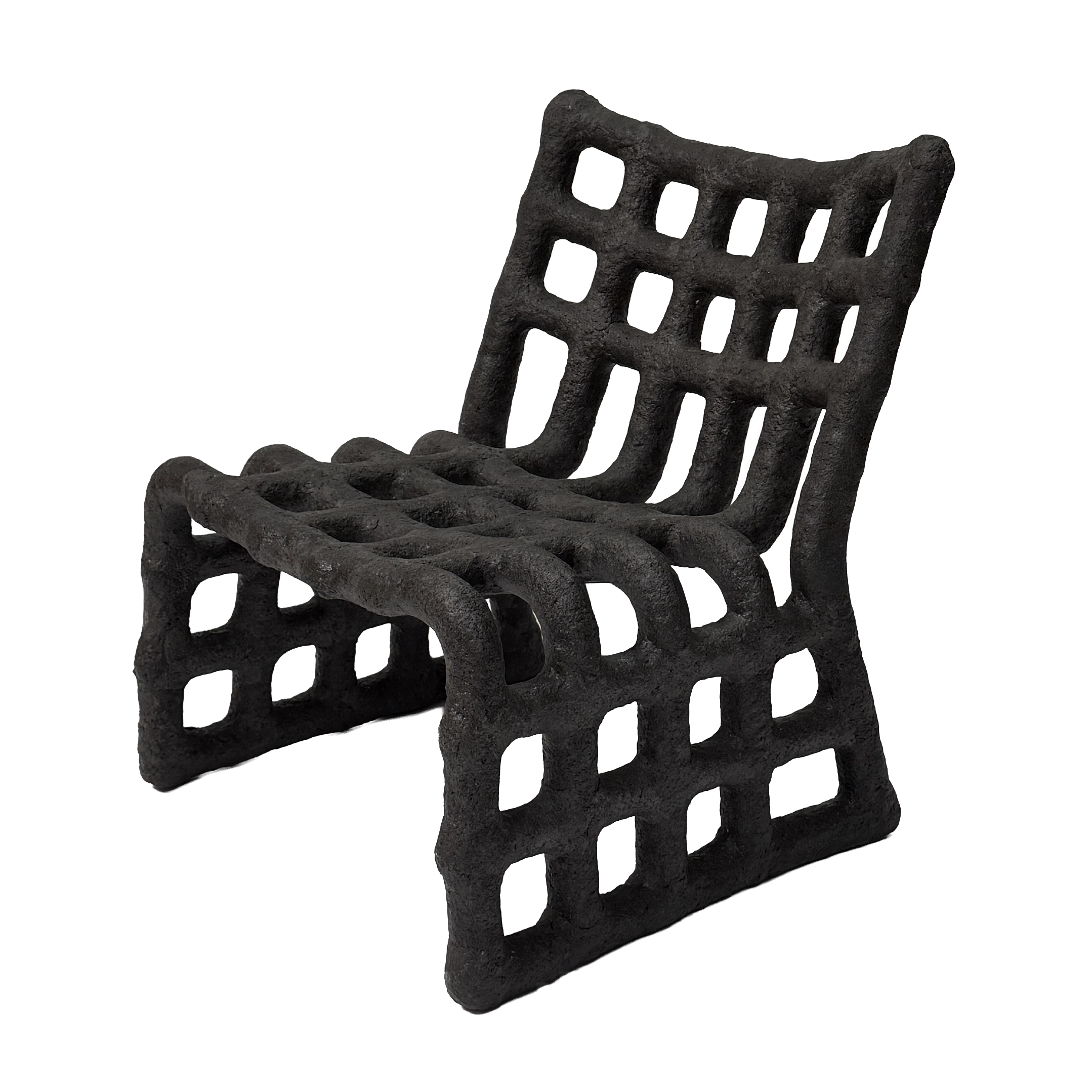 A black, cast-iron grate with rectangular openings.