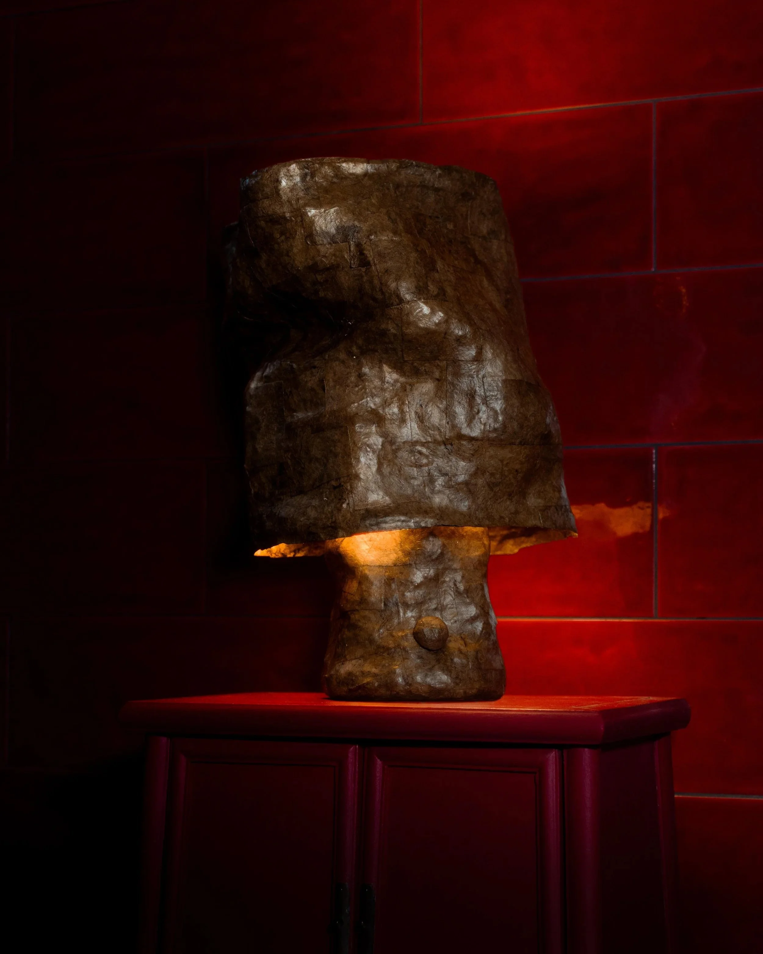 Samuel+Aguirre_Fiber+Table+Lamp+Amate+Cafe+on+red+LAMP+ON_Photo+Cred+Travis+Lemire.jpg