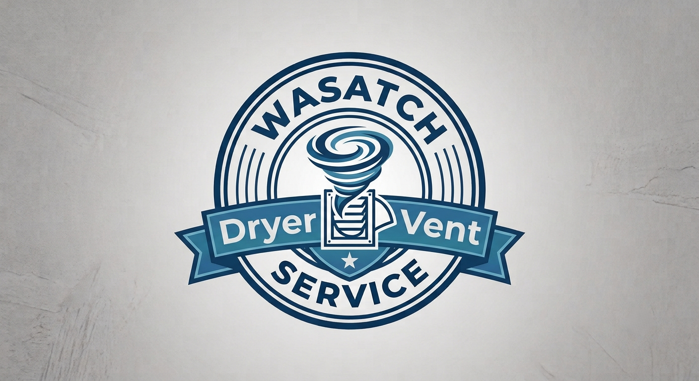 Logo for Watsatch Dryer Vent Service featuring a tornado coming out of a vent with the company name.