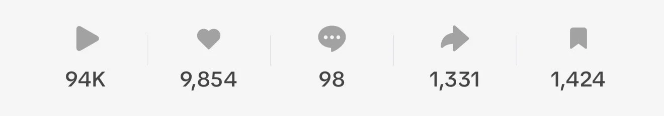 TikTok metrics: 94K views, 9,854 likes, 98 comments, 1,331 shares, 1,424 saves.