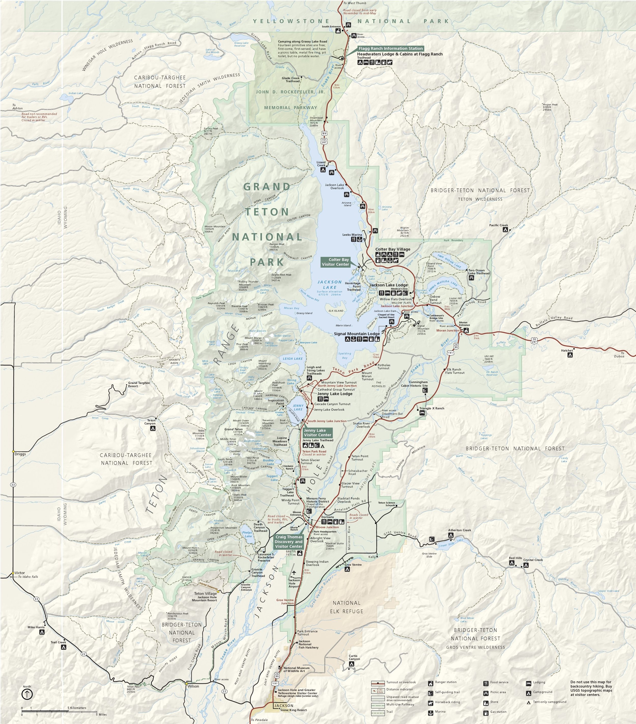 Grand Teton National Park map