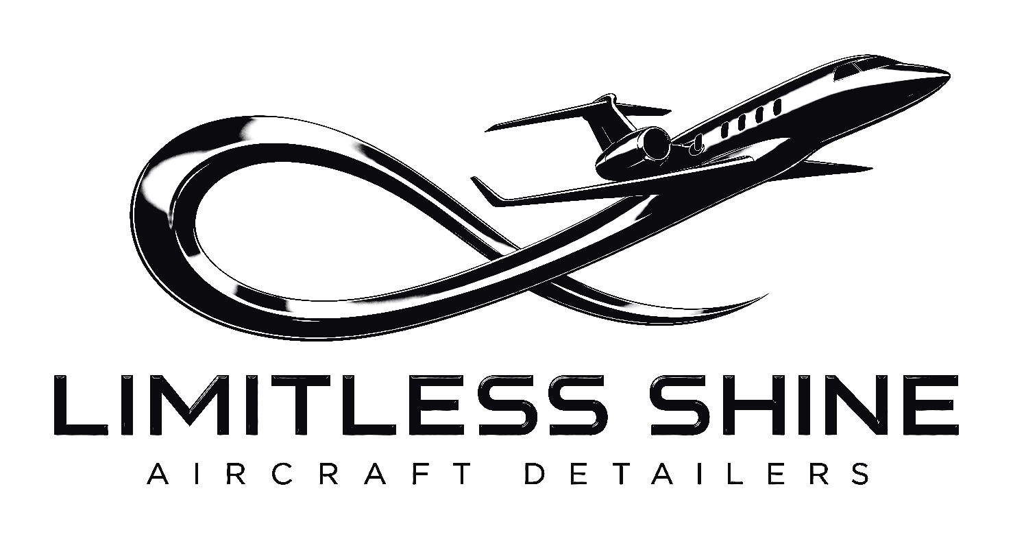 Limitless Shine Aircraft Detailers Monochrome Logo Black