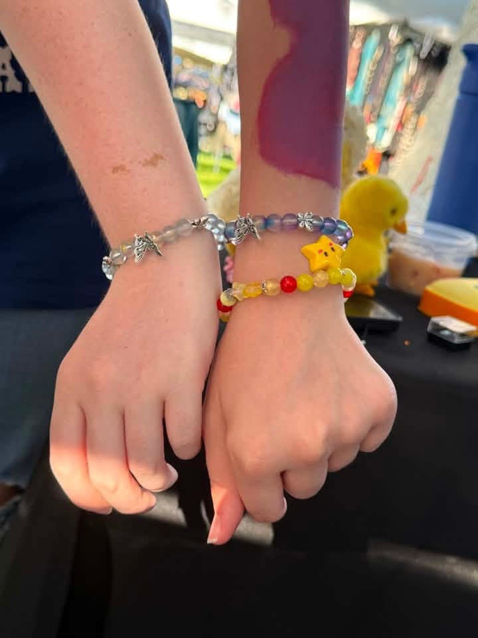 It brings a tear to my eye seeing our lovely customers enjoying our handmade bracelet creations. 🥹 Charmed, stretchy stringed bracelets are double strung, with leading quality string materials, made with ❤️ by our Artisan Vidal. 🎨

#handmadewithlov