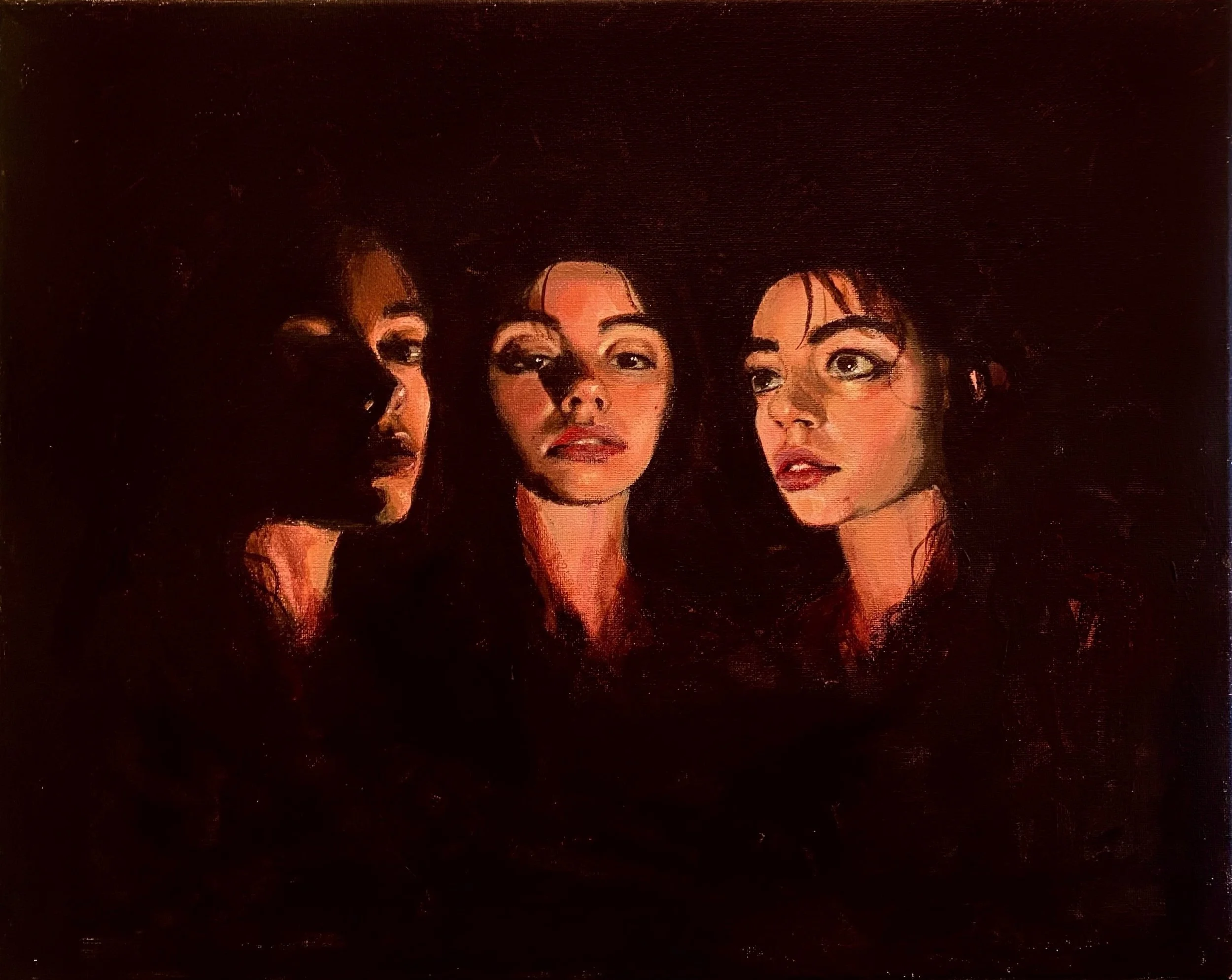 Convene, Acrylic on Canvas, 16 x 20 in, 2024