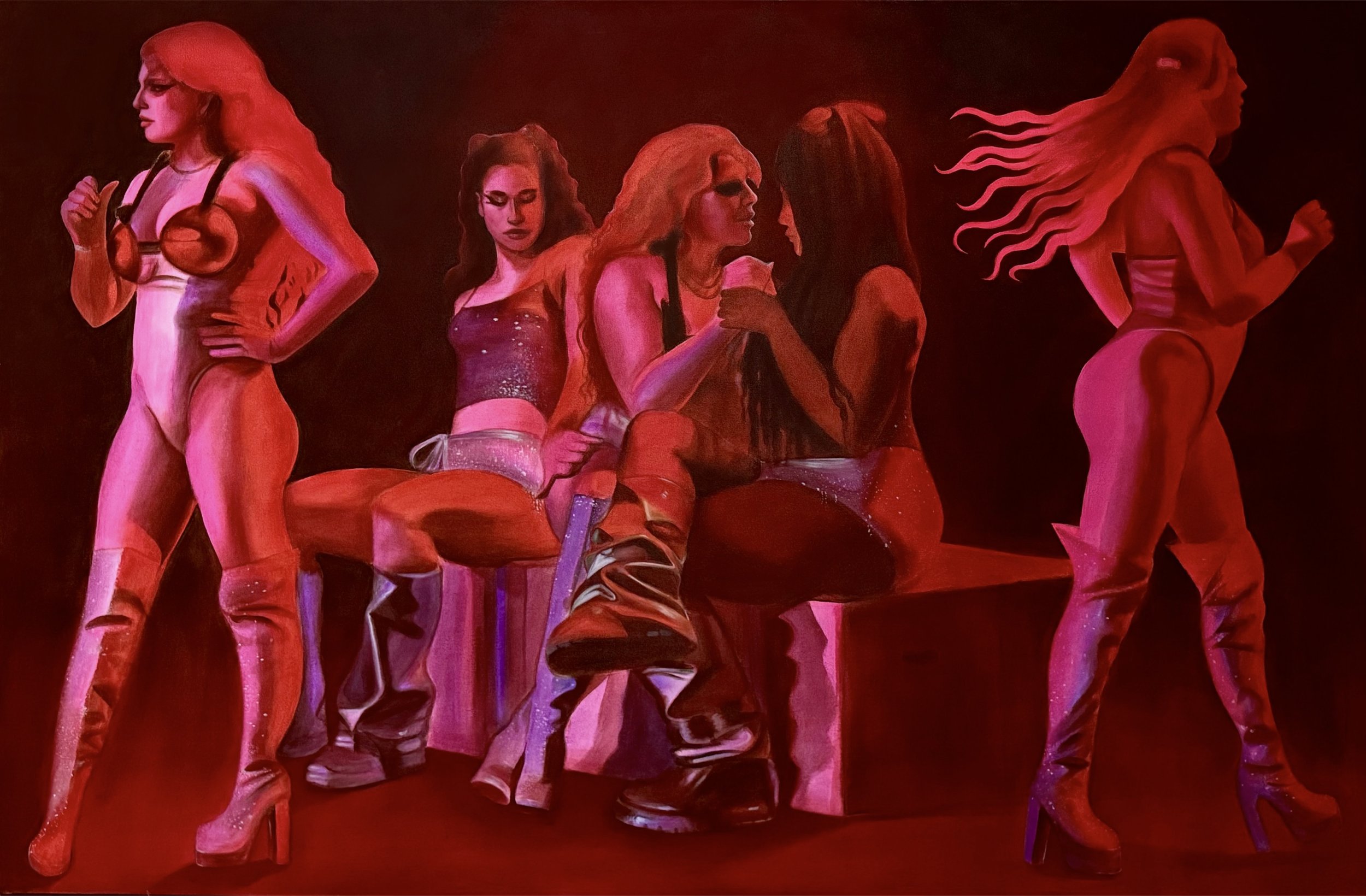 Passionfruit, Acrylic on Canvas, 46 x 70 in, 2026