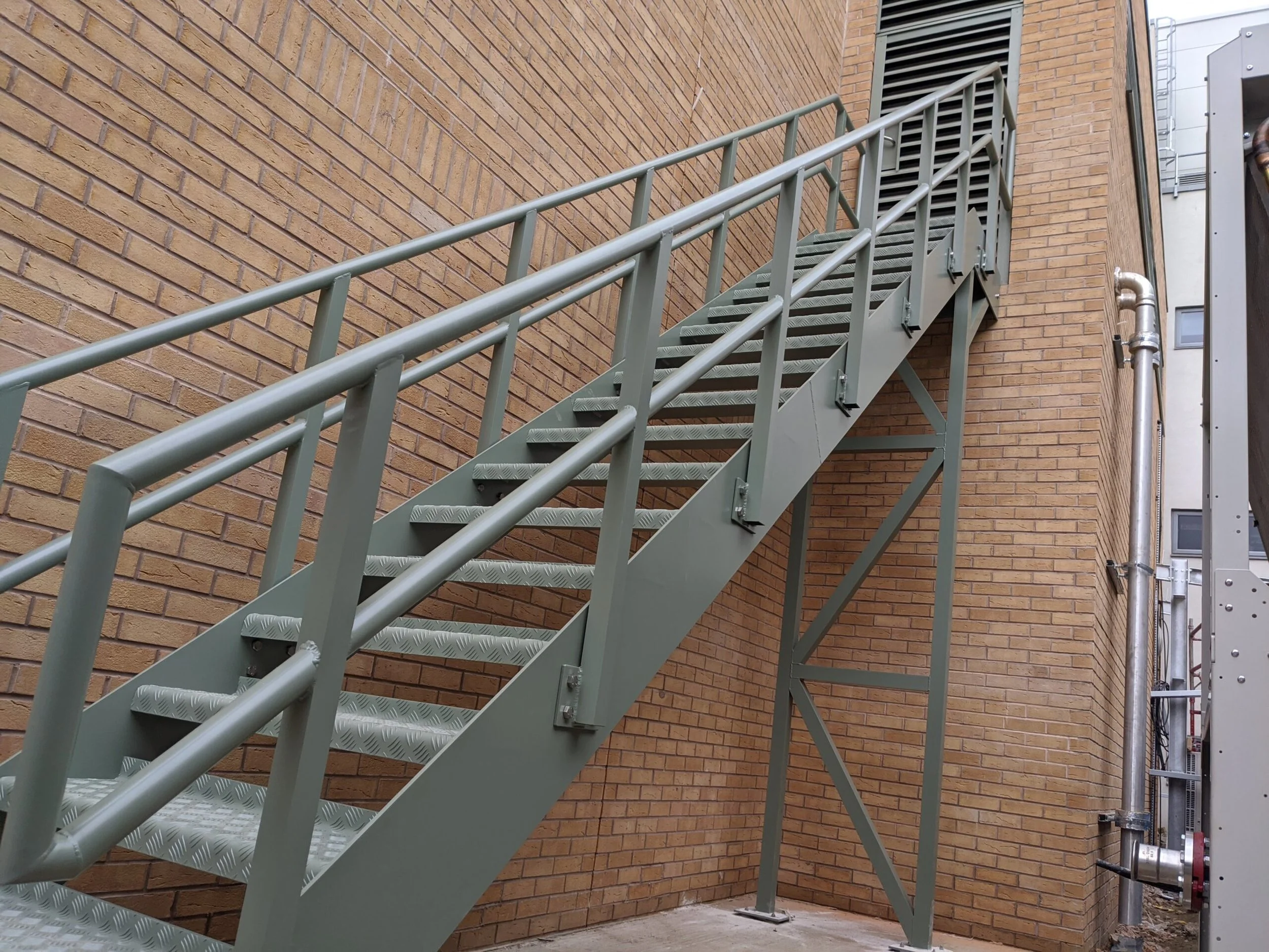 External aluminium access stair