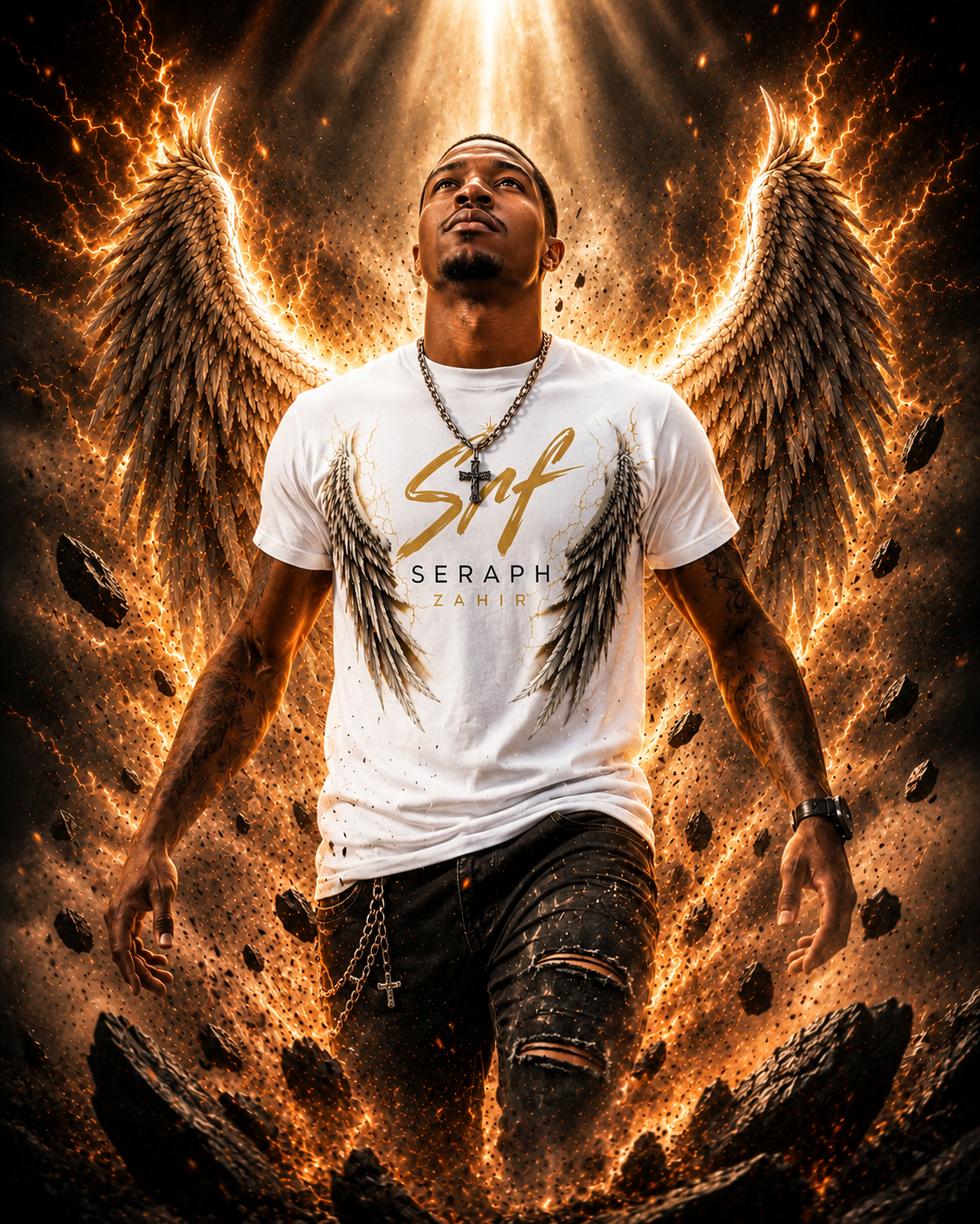 Seraph Zahir-Signature Wings T-Shirts