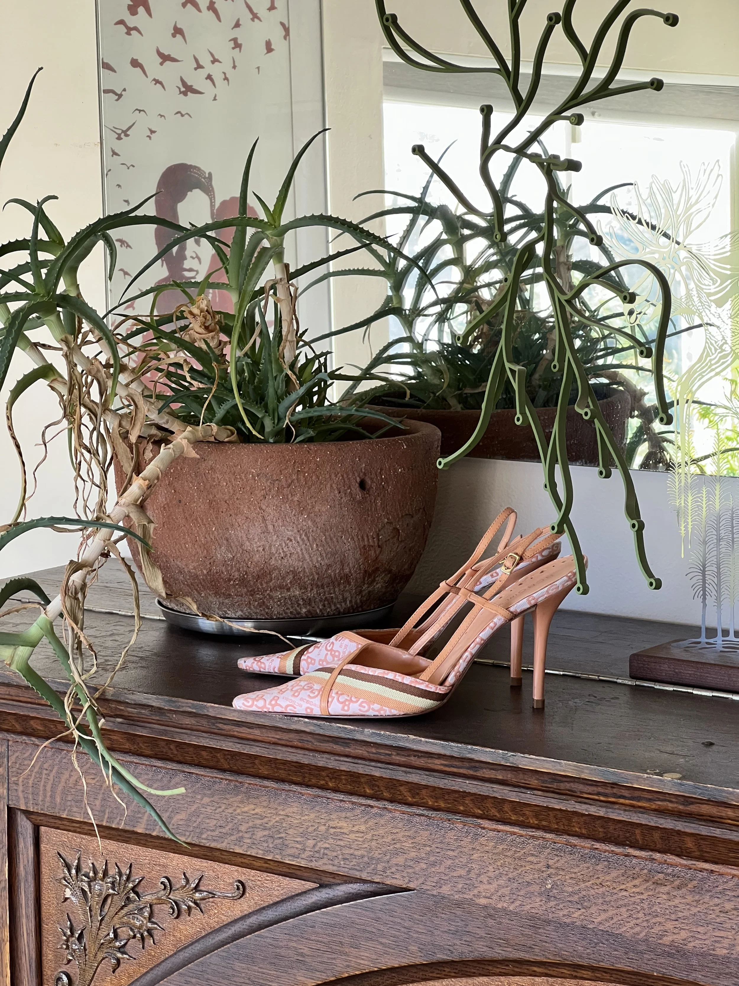 pink sport slingback