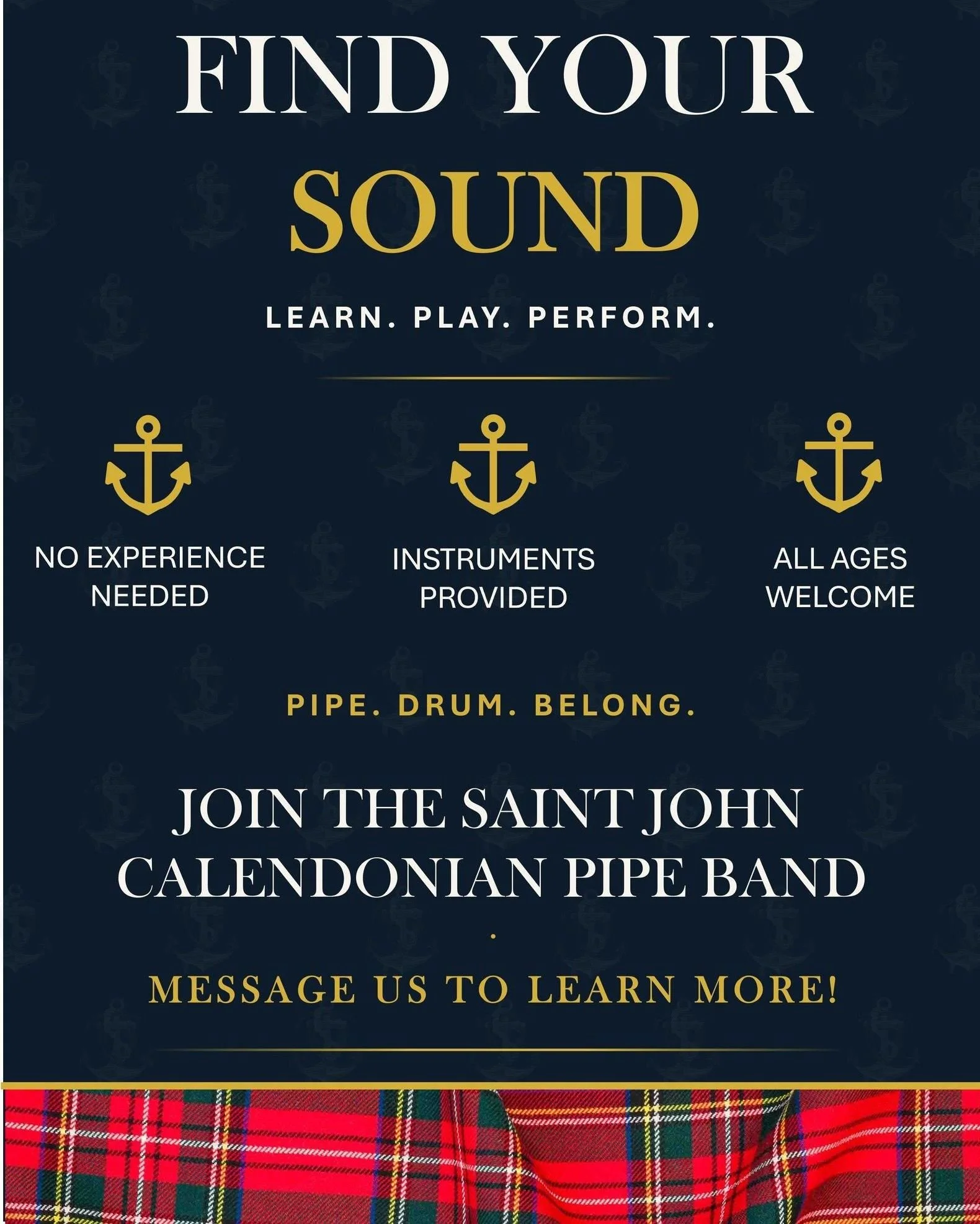 🥁 NEW SEASON. SAME BIG SOUND. LET&rsquo;S GO. 🎶

A new pipe band season is here, and the Saint John Caledonian Pipe Band is ready to get back at it!

We&rsquo;re ready to play. Ready to compete. Ready to perform. And most importantly, ready to lear
