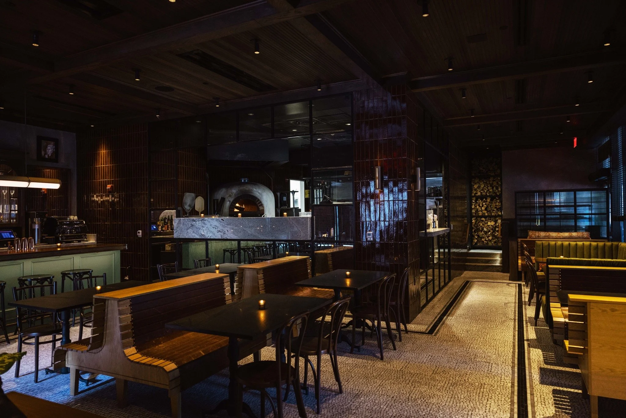 Corte dining room, bar and wood-fired oven