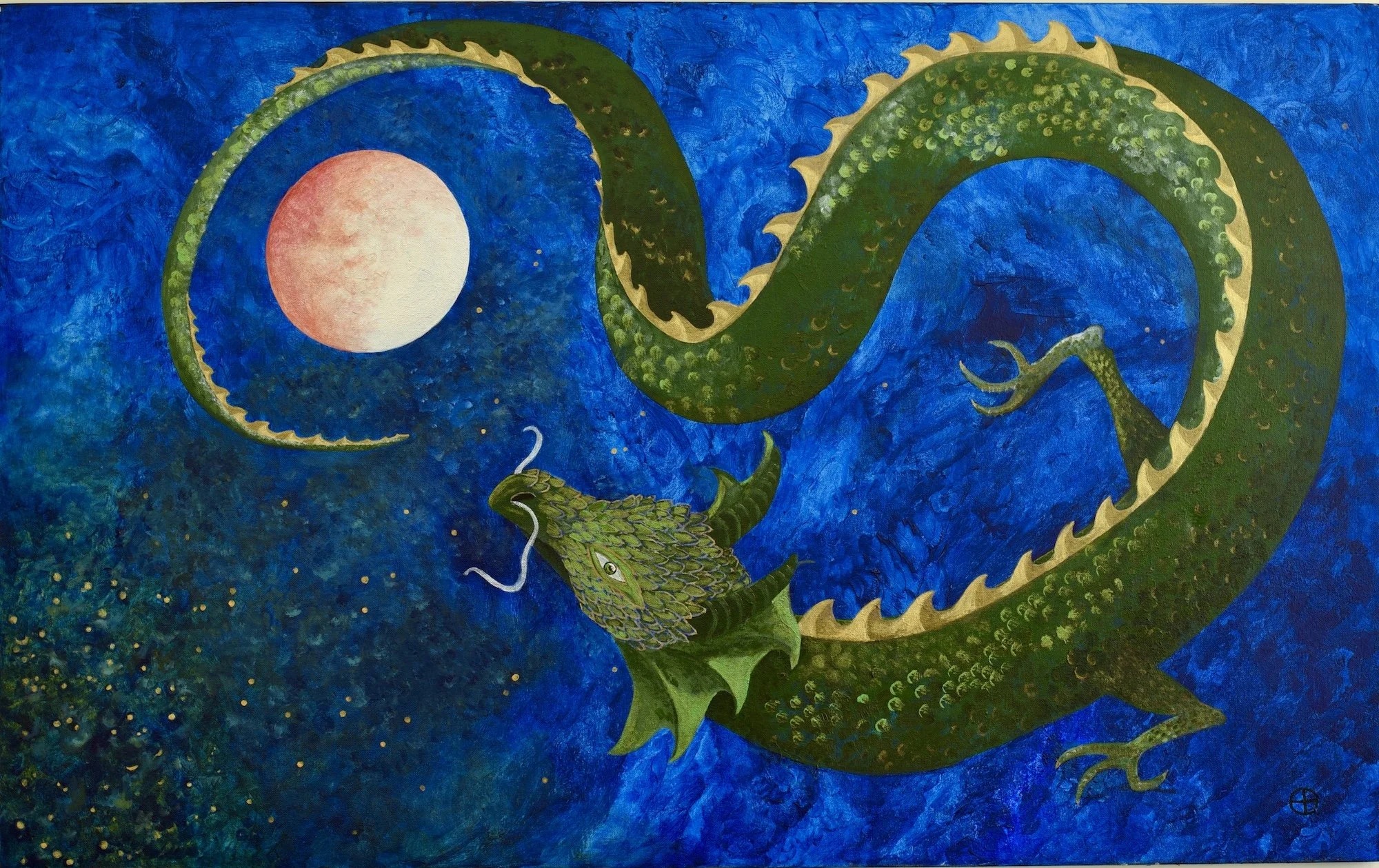 "Creation", 2019  Acrylic on Canvas  24 x 48 
