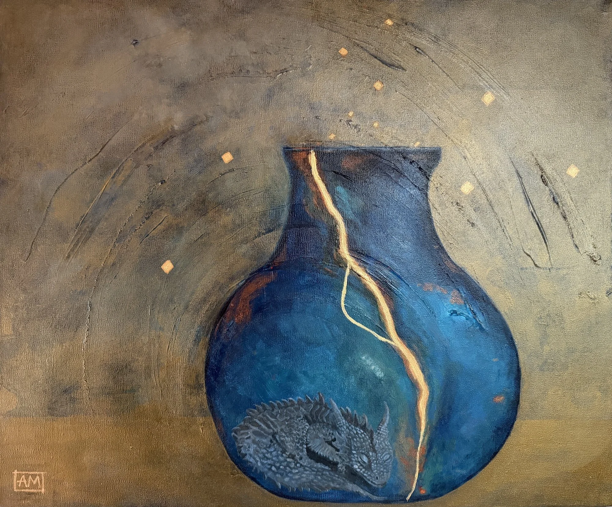 "Born of Fire", 2026 Acrylic on canvas SOLD