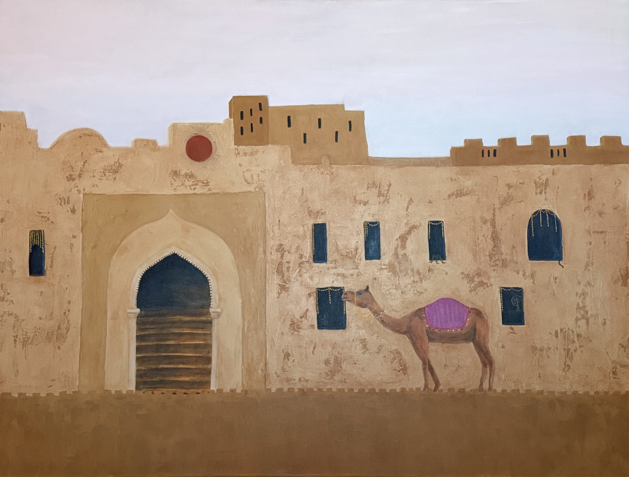"Rajasthan", 2026  Acrylic on canvas 36 x 48