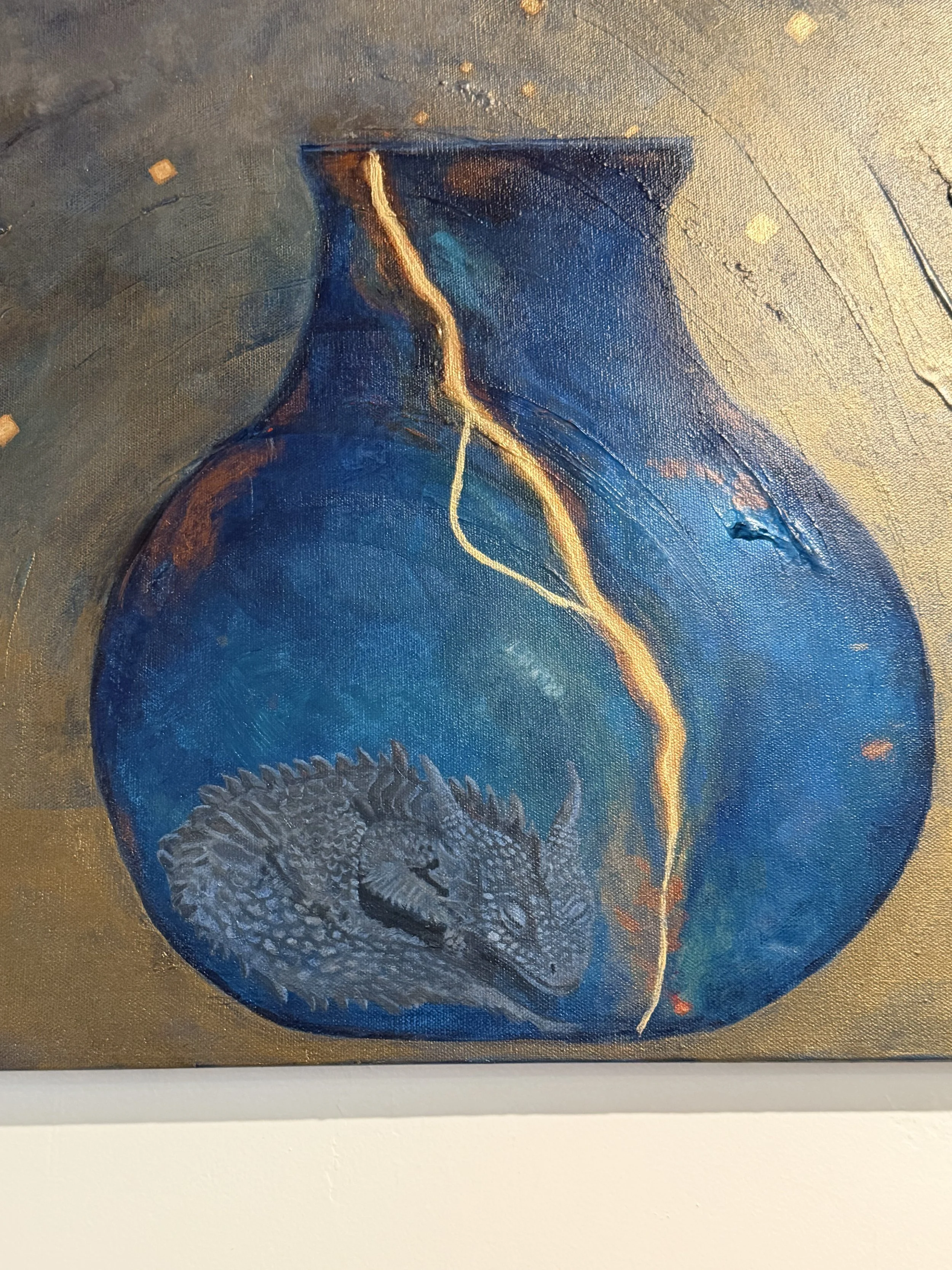 " Born of Fire", 2026  Acrylic on canvas  SOLD