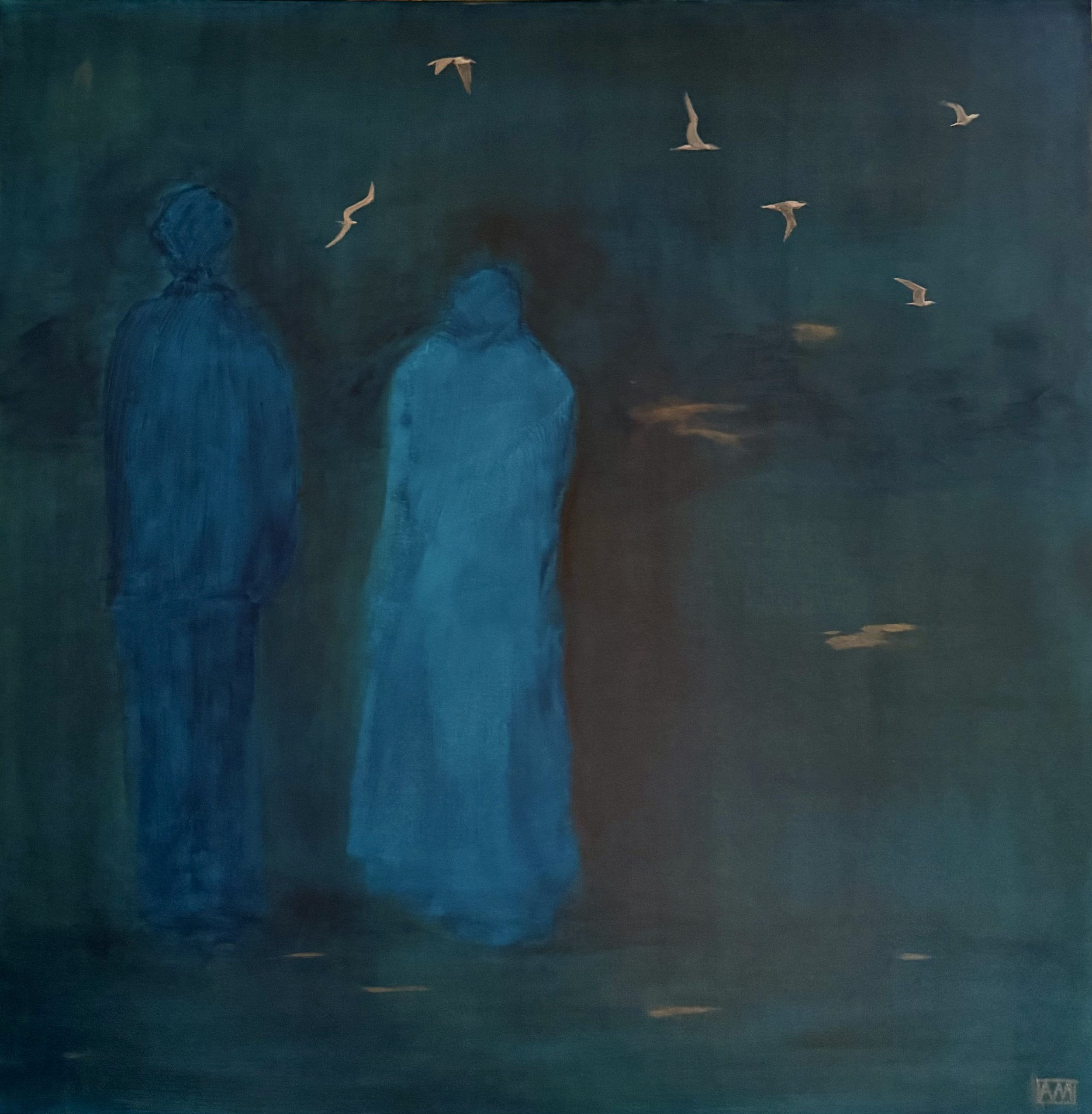 "Out of the Mist", "Ancestral Journey", 2026. Acrylic on Canvas  36 x 36