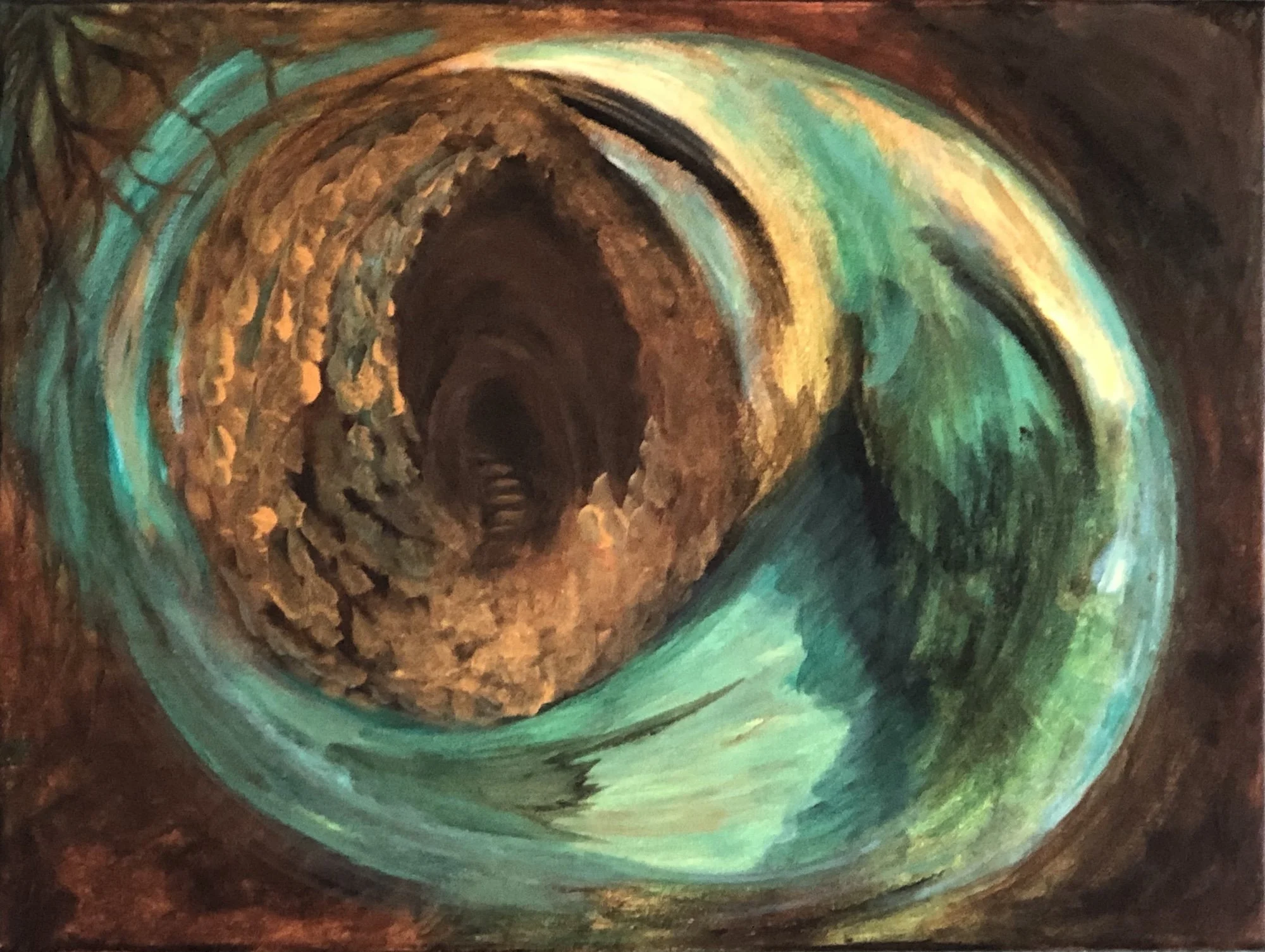 "In the Dragon's Eye", 2018 Acrylic on canvas 12 x 16