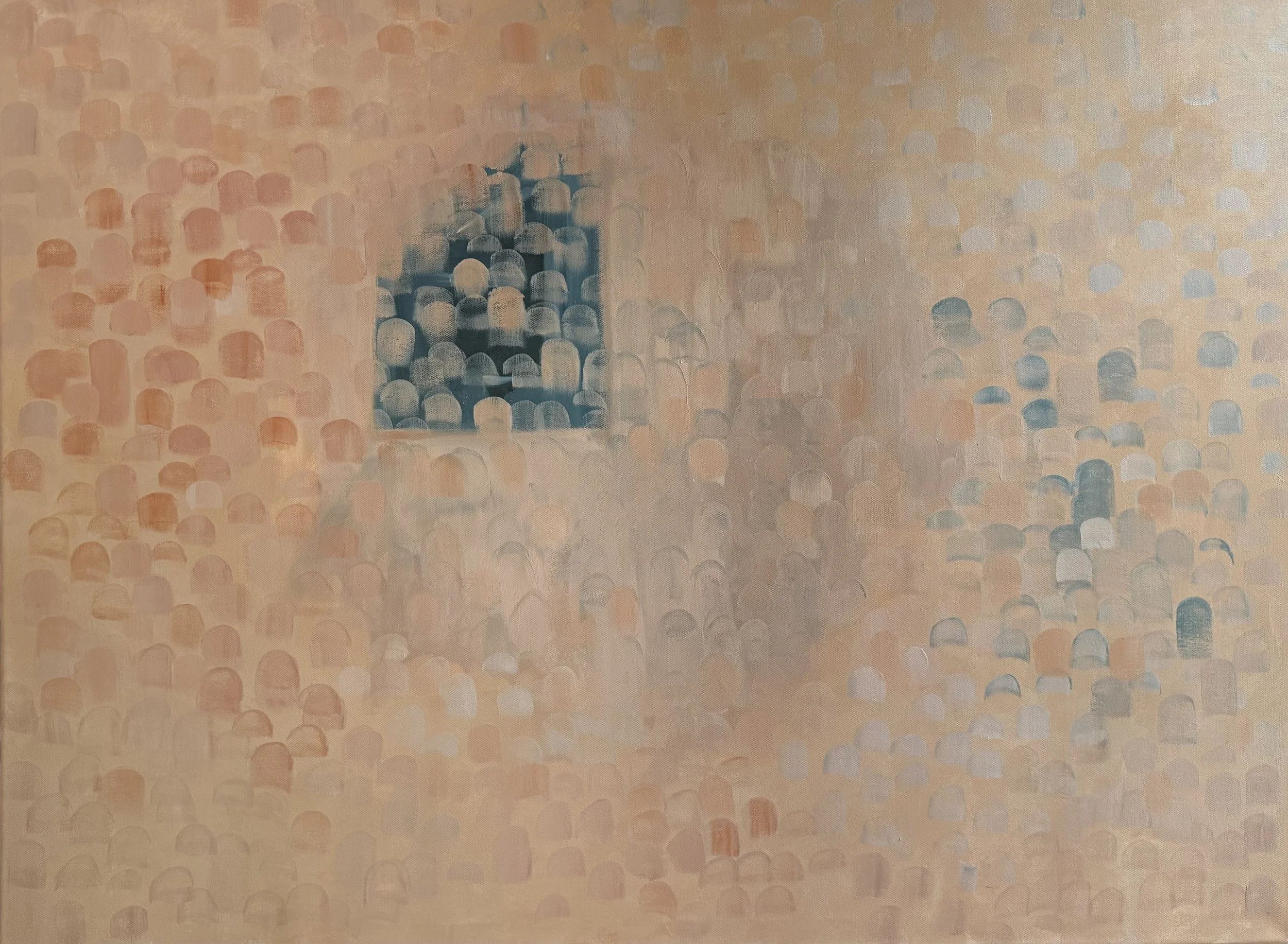 ""Becoming", 2026  Acrylic on canvas  36 x 48