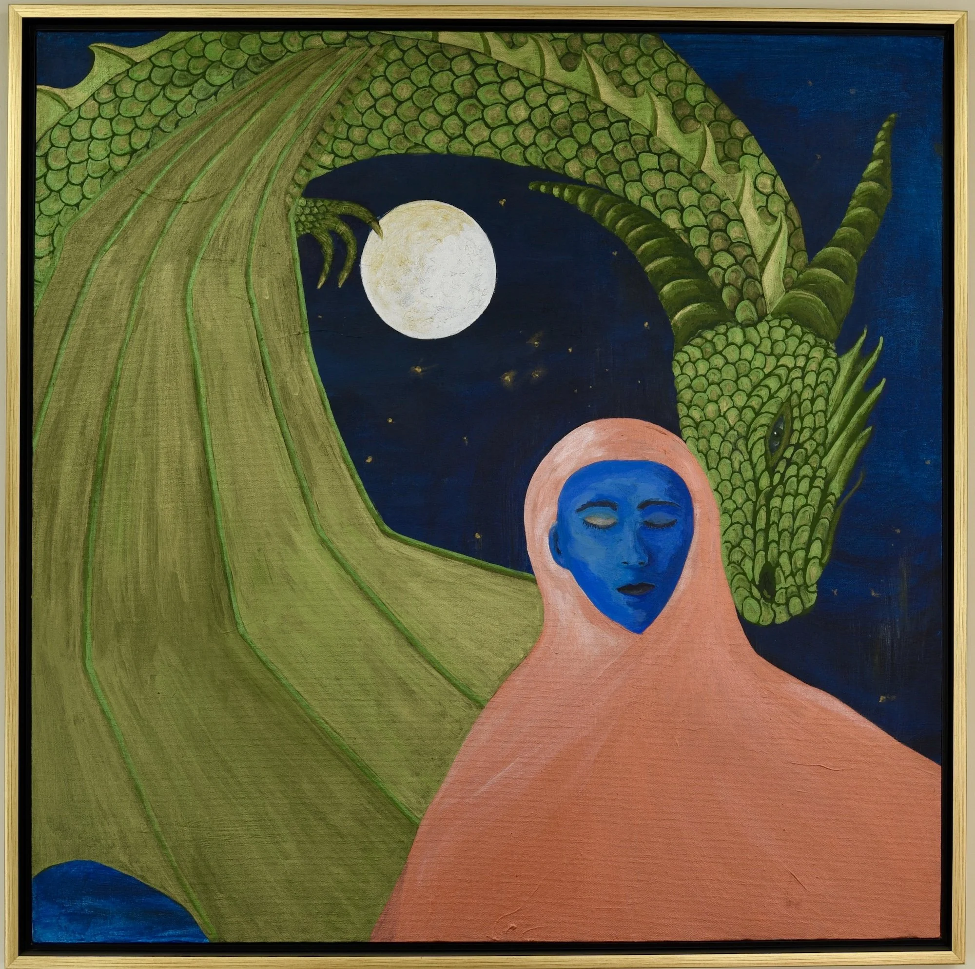 "The Dreamer", 2020 Acrylic on canvas 36 x 36 Private collection 